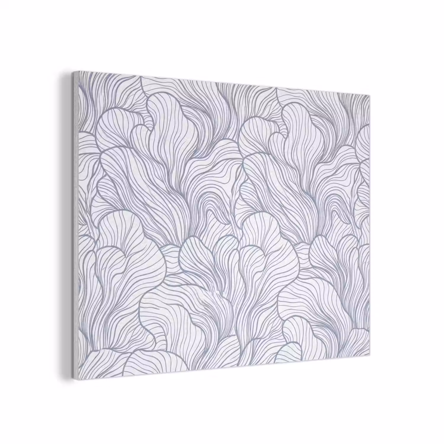 Patroon - Lijnen - Organisch - Abstract - Blauw PET vilt klein -3d