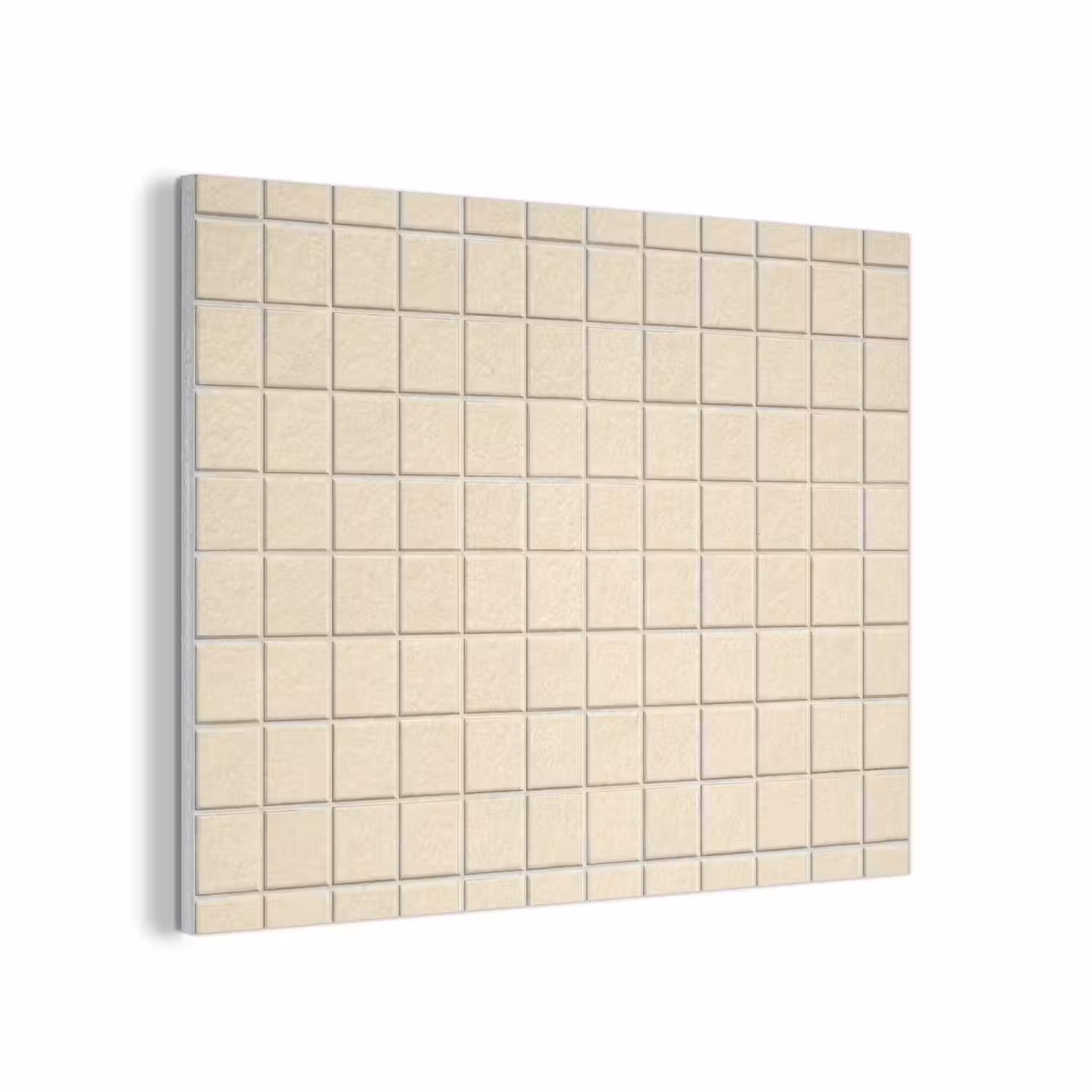 Patroon - Tegels - Gebroken - Wit PET vilt klein 837 -3d