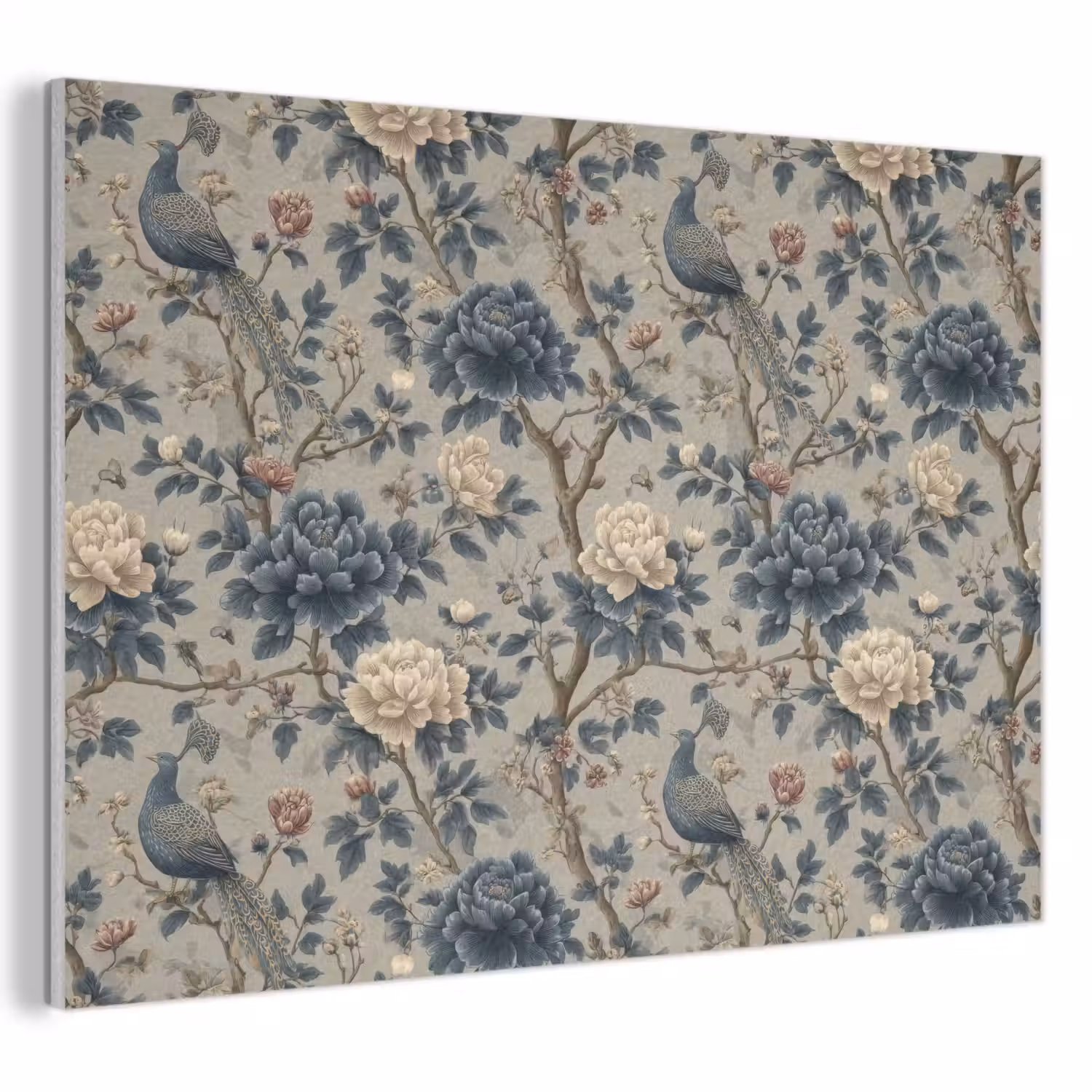 Pauw - Bloemen - Blauw PET vilt klein 837 -3d