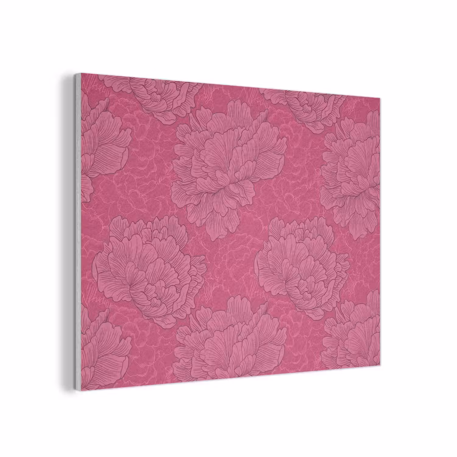 Pioenrozen - Energiek - Roze PET vilt klein 837 -3d