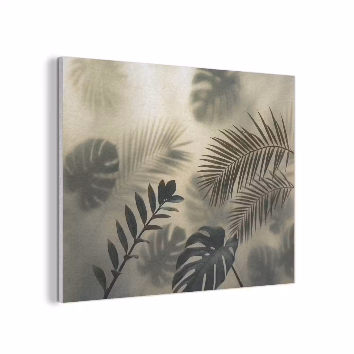 Planten - Bladeren - Schaduwen - Groen - Modern PET vilt klein -3d