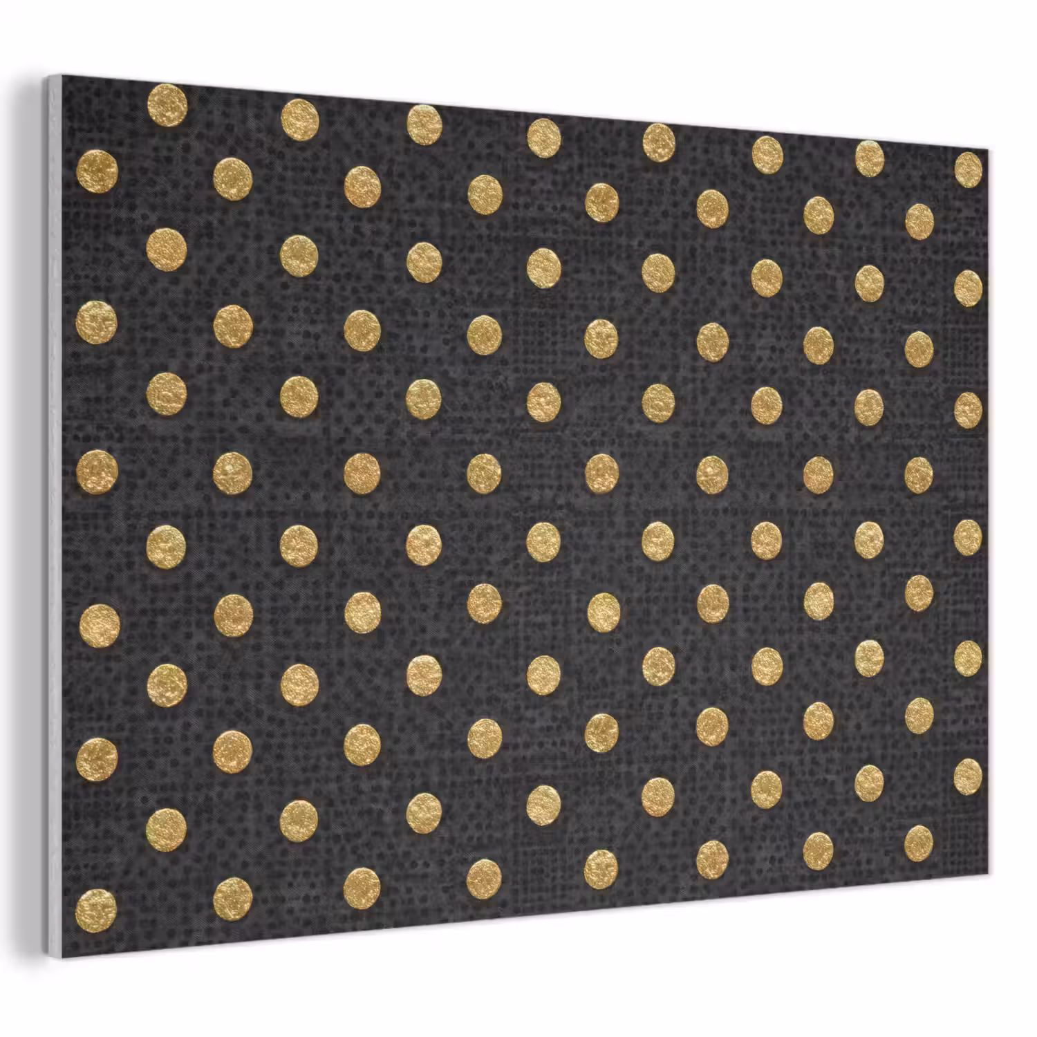 Polka Dot - Stippen - Goud - Zwart PET vilt klein 837 -3d