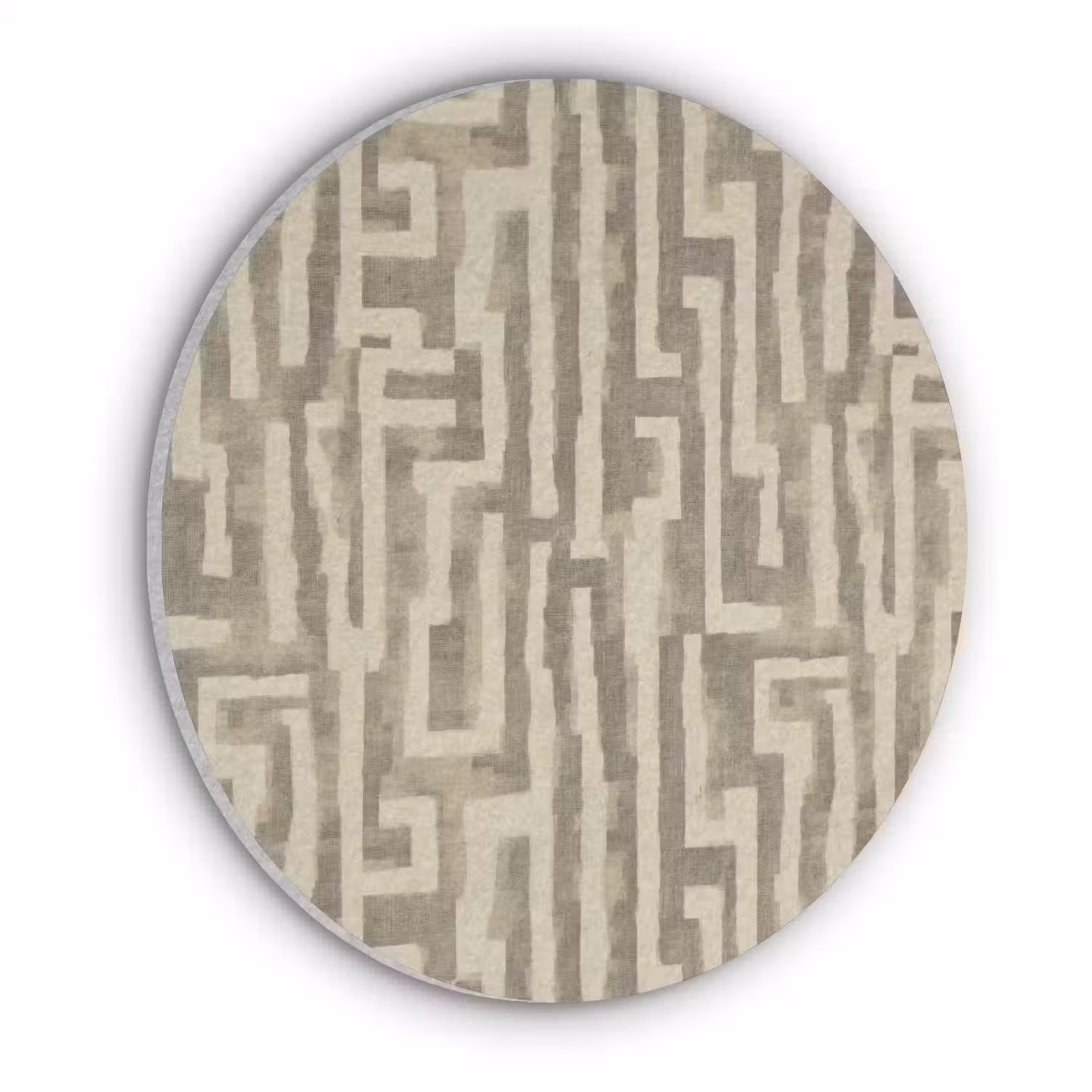 Abstract - Geometrisch - Groen Akoestische PET Vilt - Rond klein 838 -3d