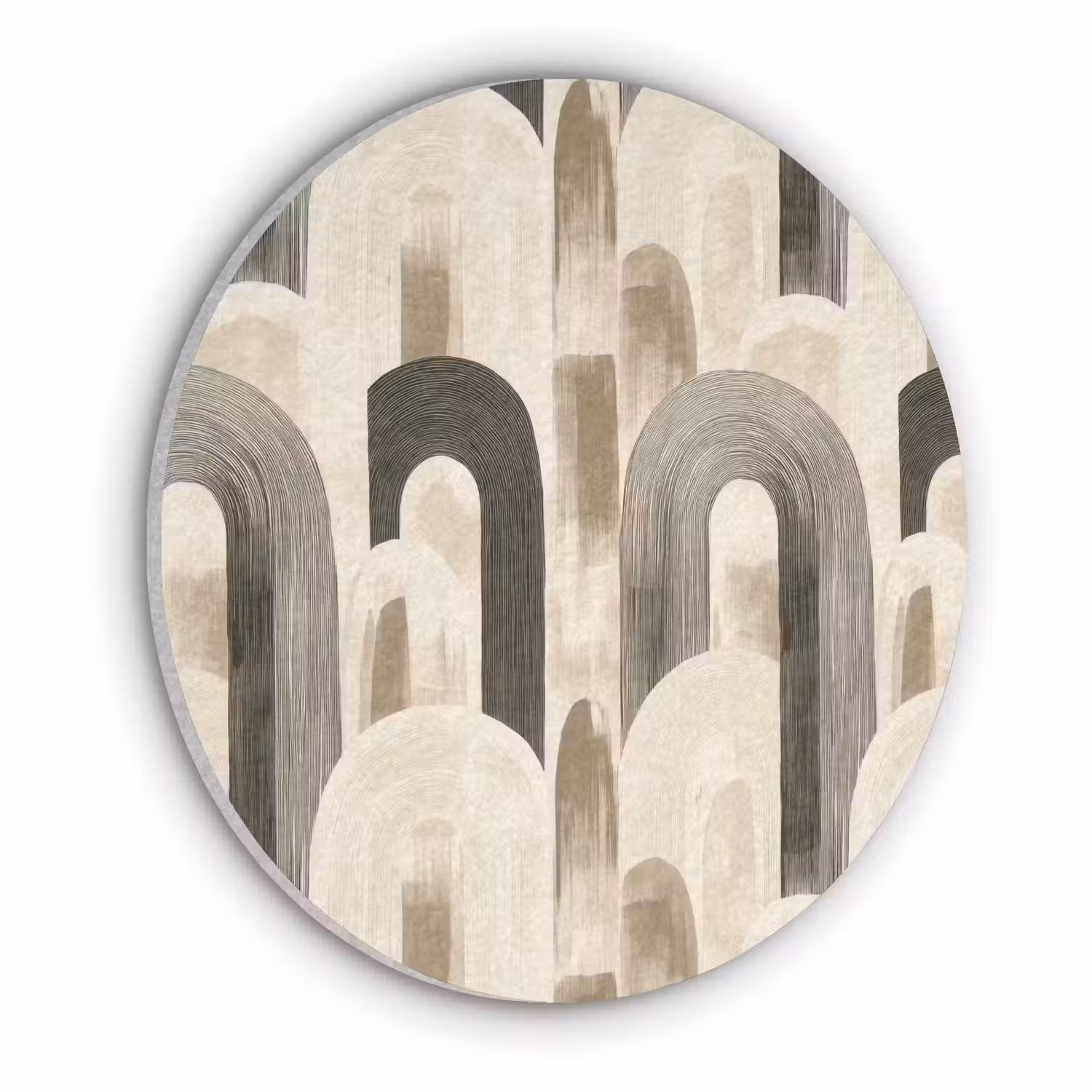 Abstract - Patroon - Bogen Akoestische PET Vilt - Rond klein 838 -3d