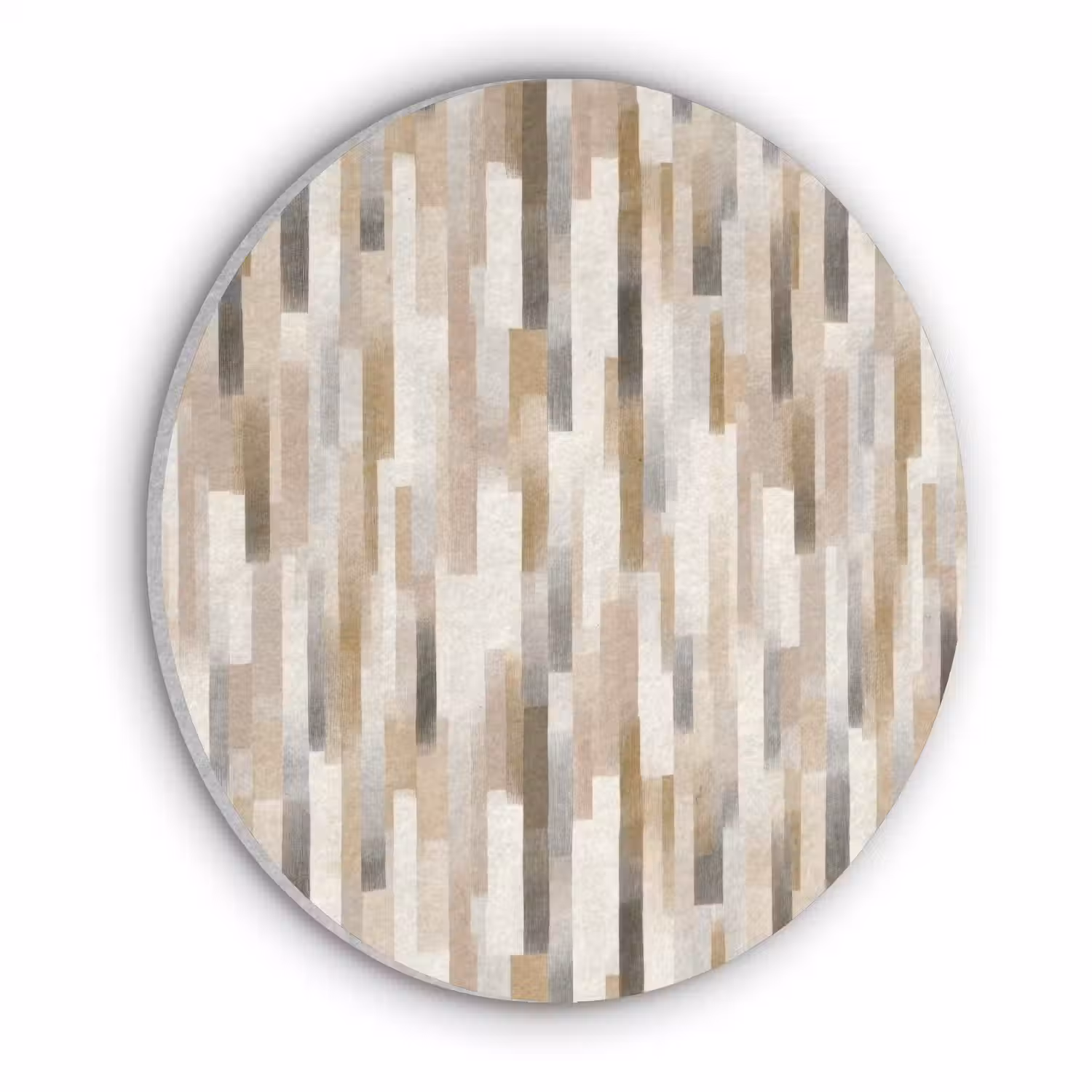 Abstract - Patroon - Kwaststreken Akoestische PET Vilt - Rond klein 838 -3d