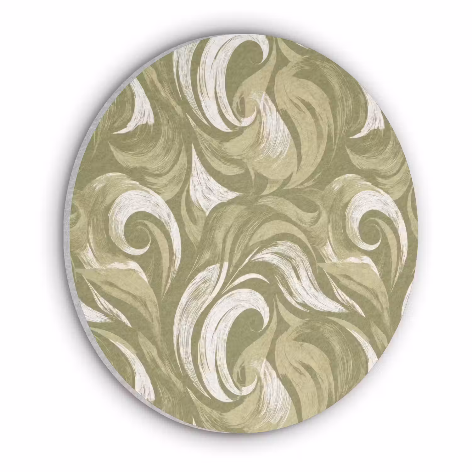 Abstract - Textuur - Groen Akoestische PET Vilt - Rond klein 838 -3d