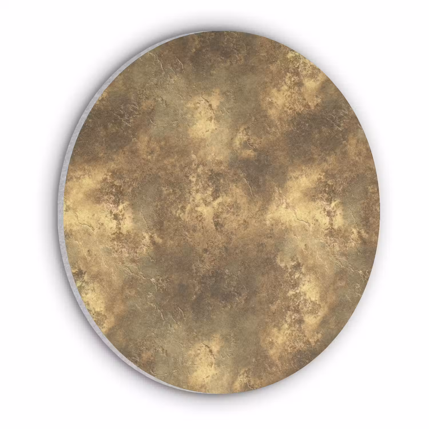 Antiek - Metaallook - Goud Akoestische PET Vilt - Rond klein 838 -3d