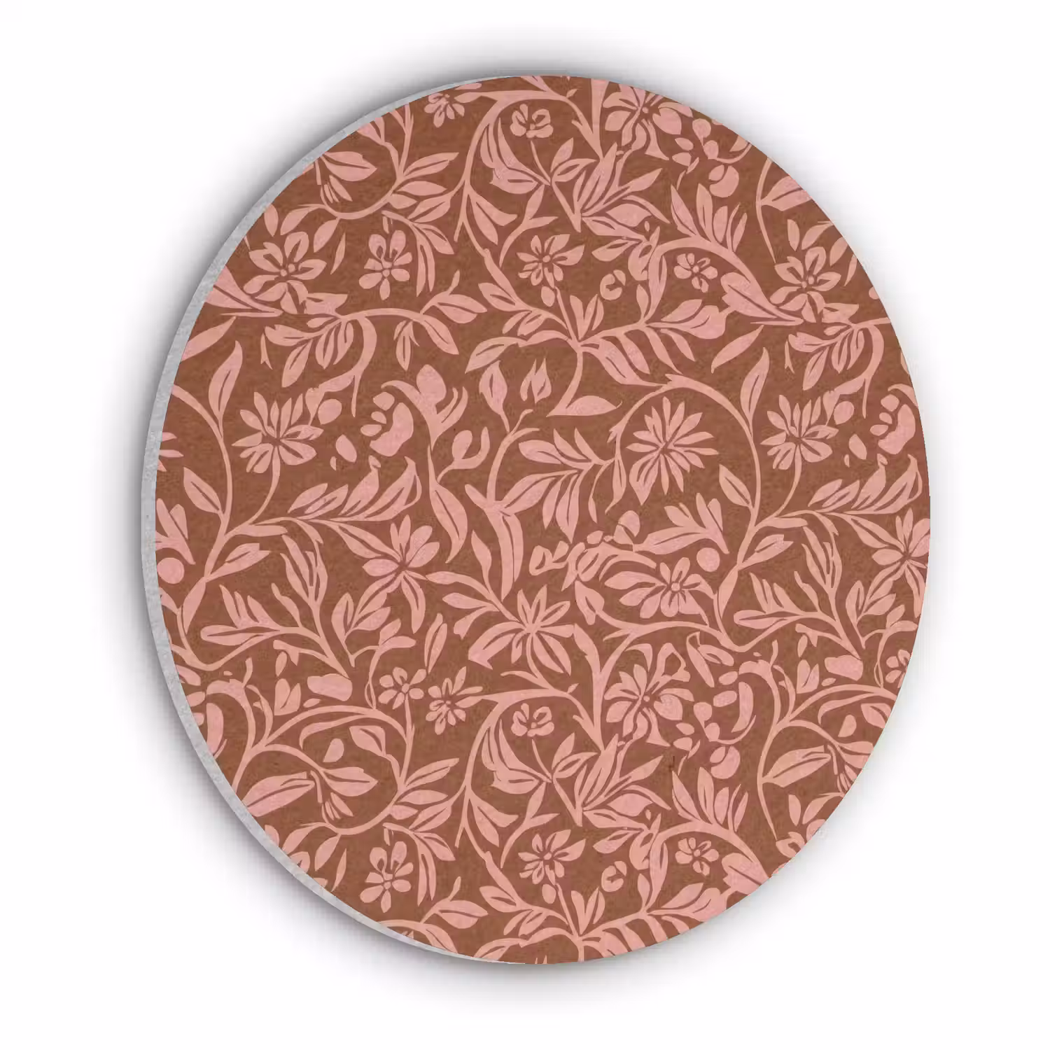 Bloemen - Print - Roze Akoestische PET Vilt - Rond klein 838 -3d