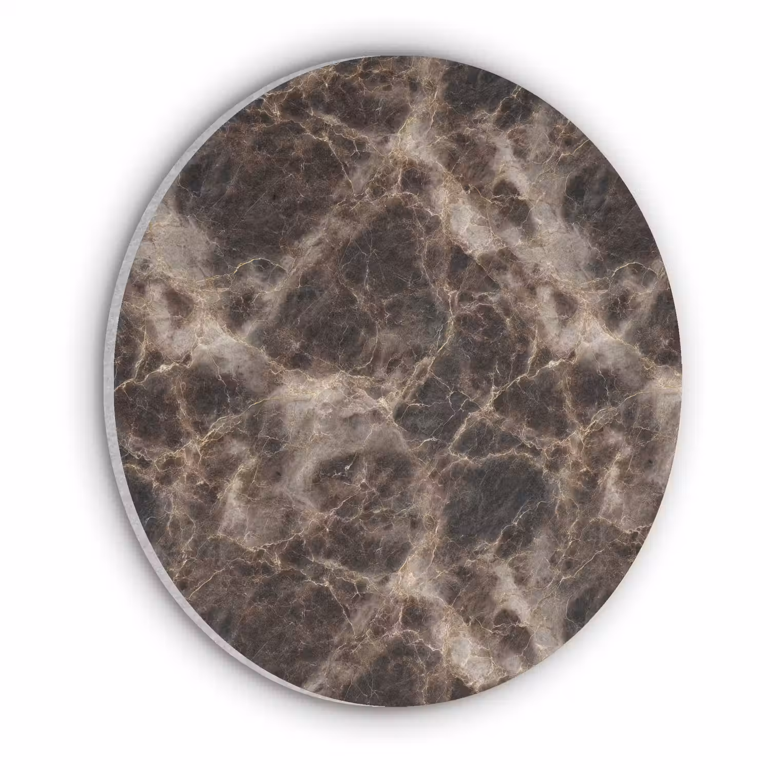 Bruin - Goud - Marmer Akoestische PET Vilt - Rond klein 838 -3d