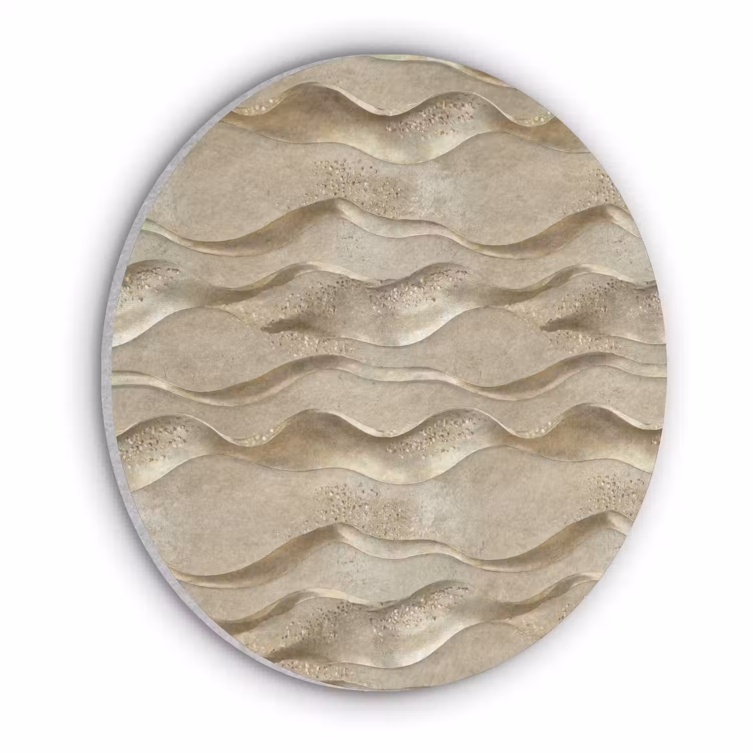 Golven - Patroon - Goud Akoestische PET Vilt - Rond klein 838 -3d