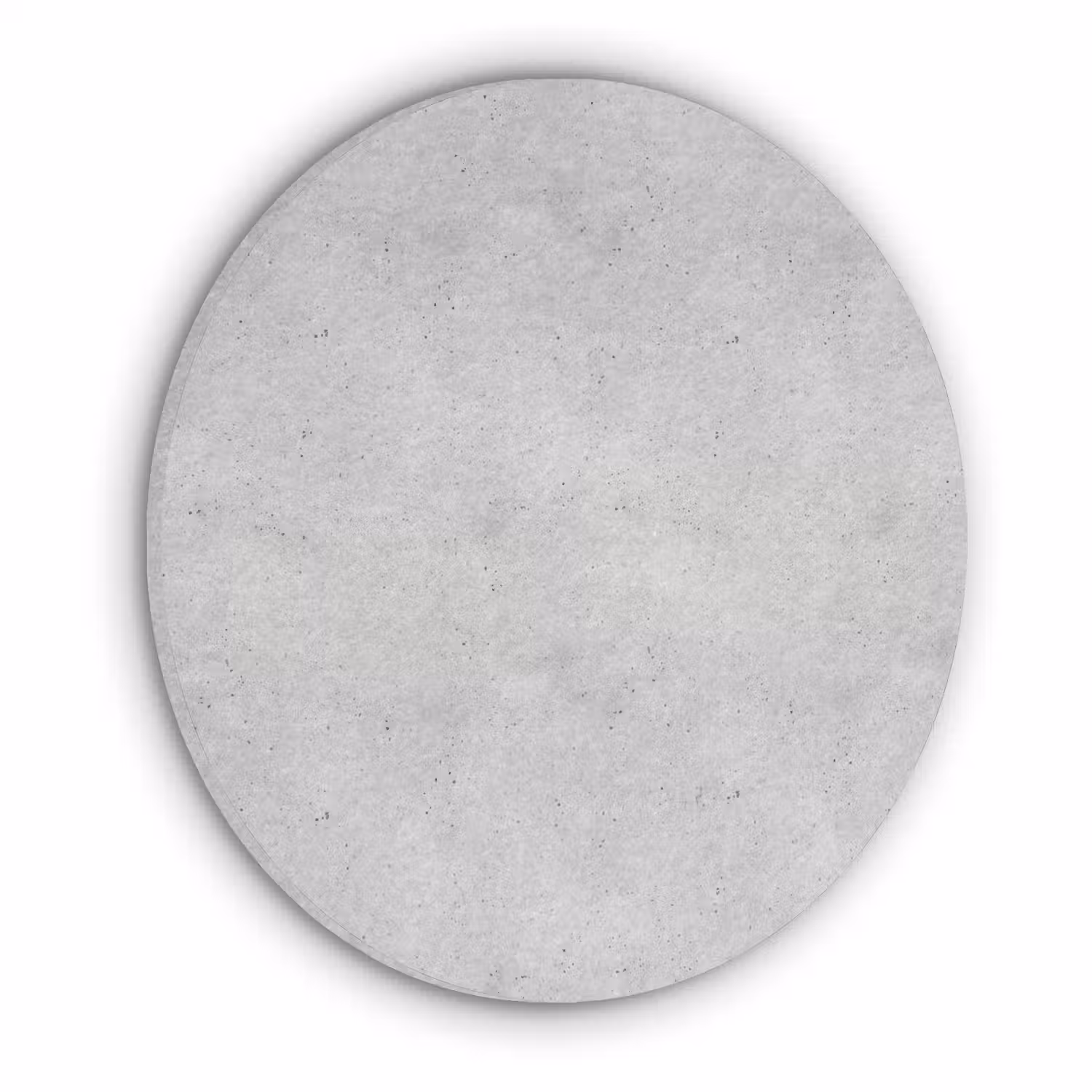 Grijs - Beton - Neutraal Akoestische PET Vilt - Rond klein 838 -3d