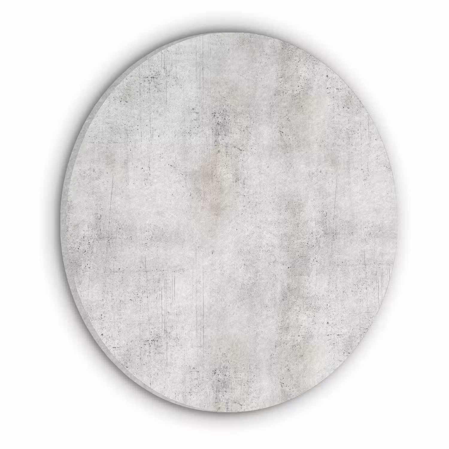 Grijs - Beton - Verweerd Akoestische PET Vilt - Rond klein 838 -3d