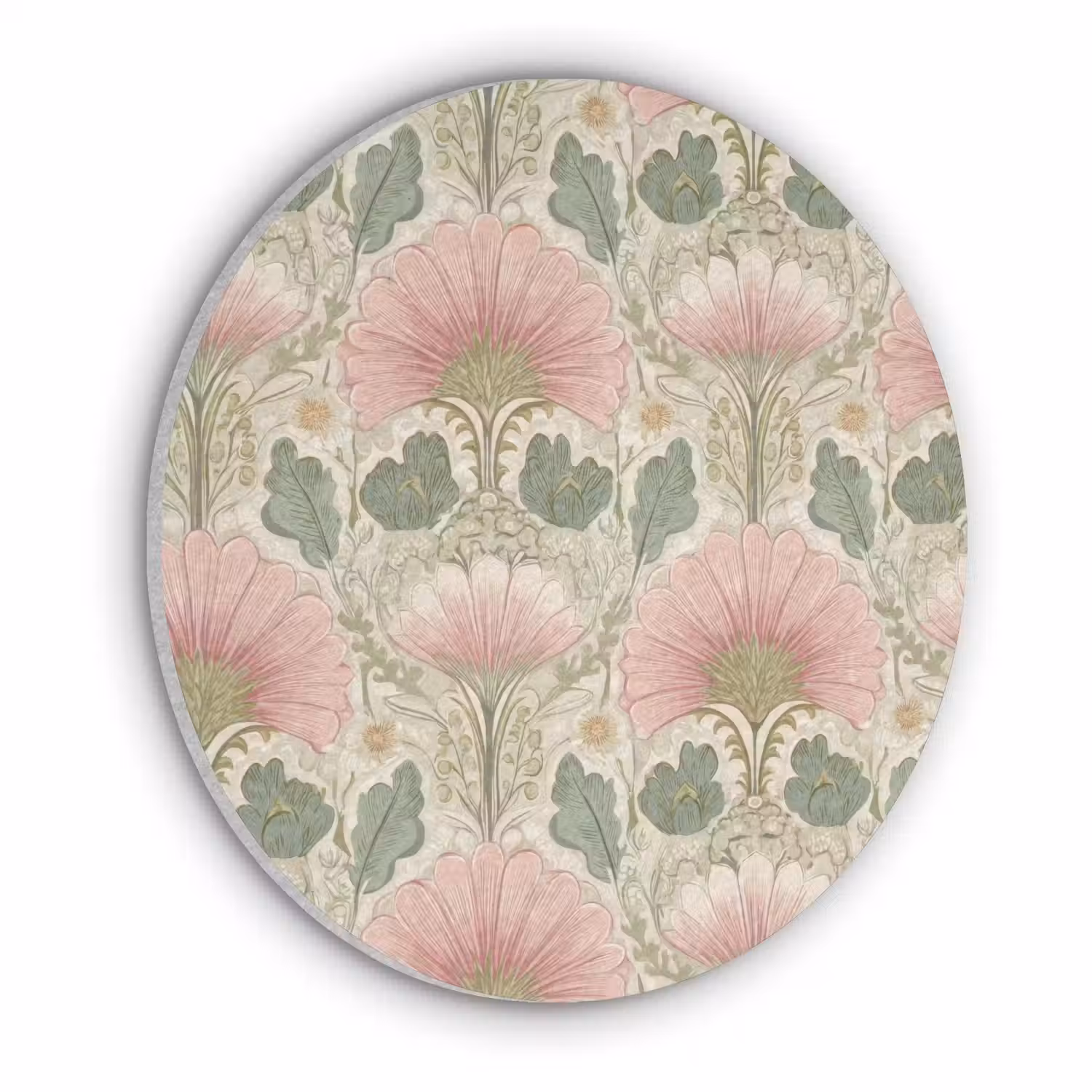 Klassiek - Patroon - Roze Akoestische PET Vilt - Rond klein 838 -3d