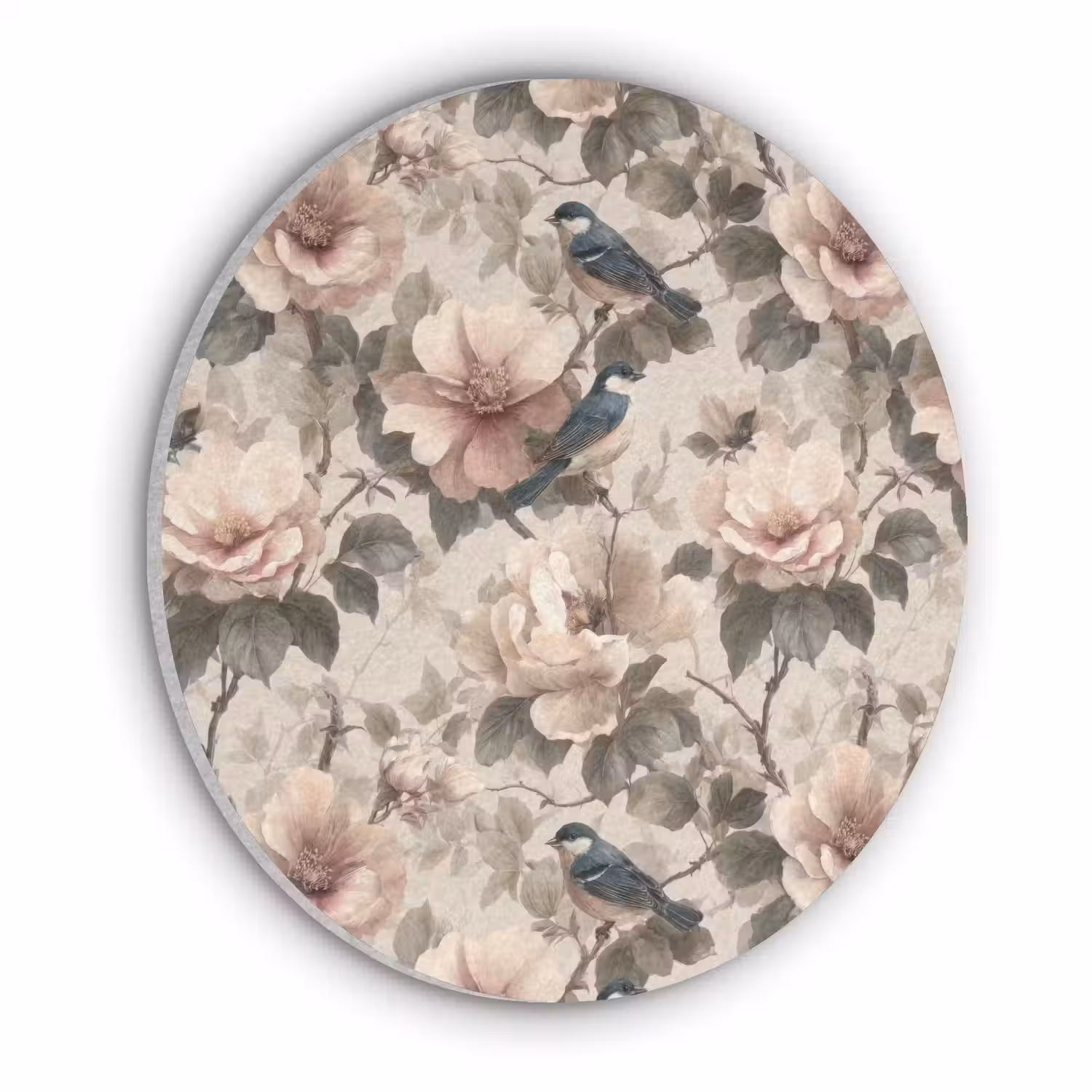 Klassiek - Vogels - Kleurrijk Akoestische PET Vilt - Rond klein 838 -3d