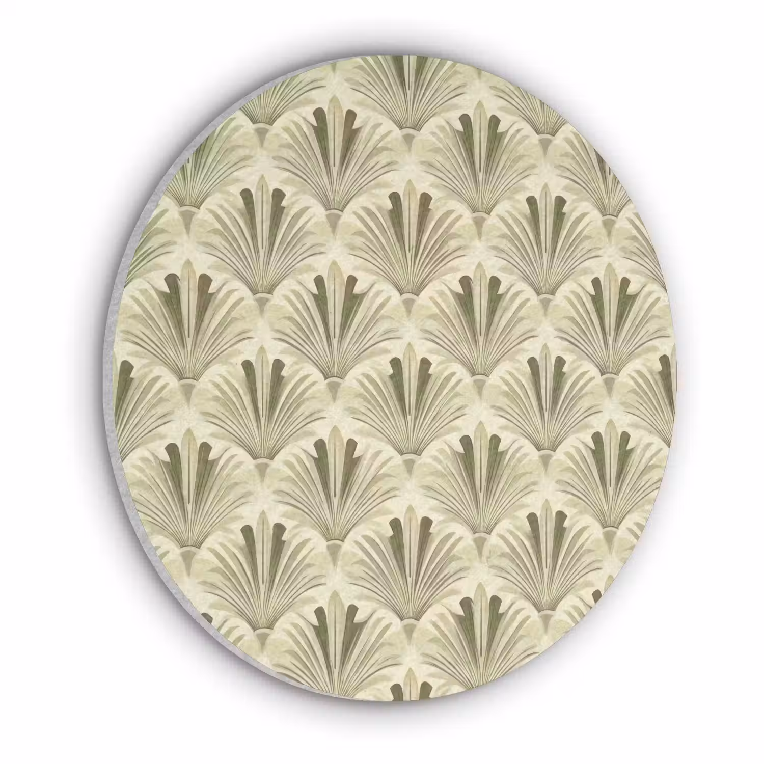 Klassiek - Waaier - Groen Akoestische PET Vilt - Rond klein 838 -3d