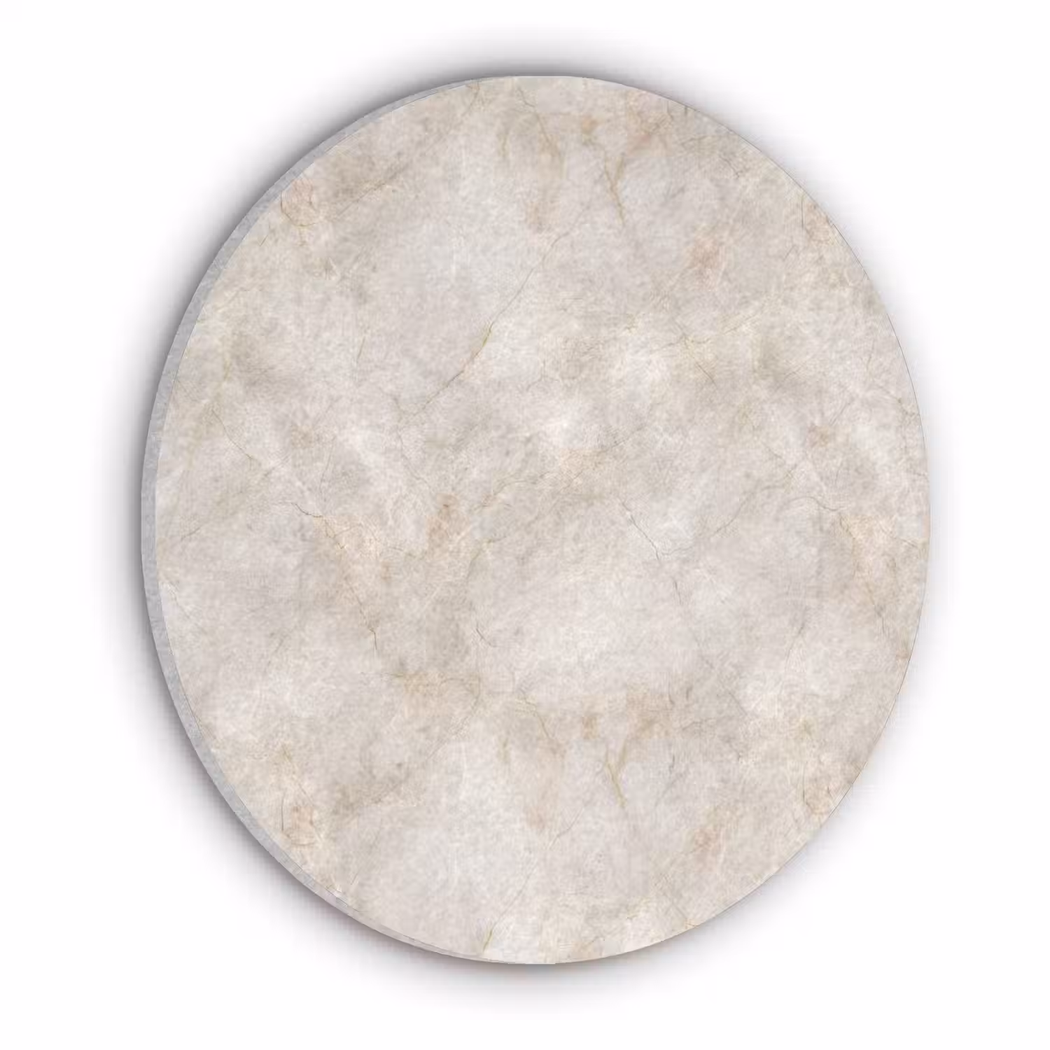 Lichtbeige - Goudbruine Nerven - Marmer Akoestische PET Vilt - Rond klein 838 -3d