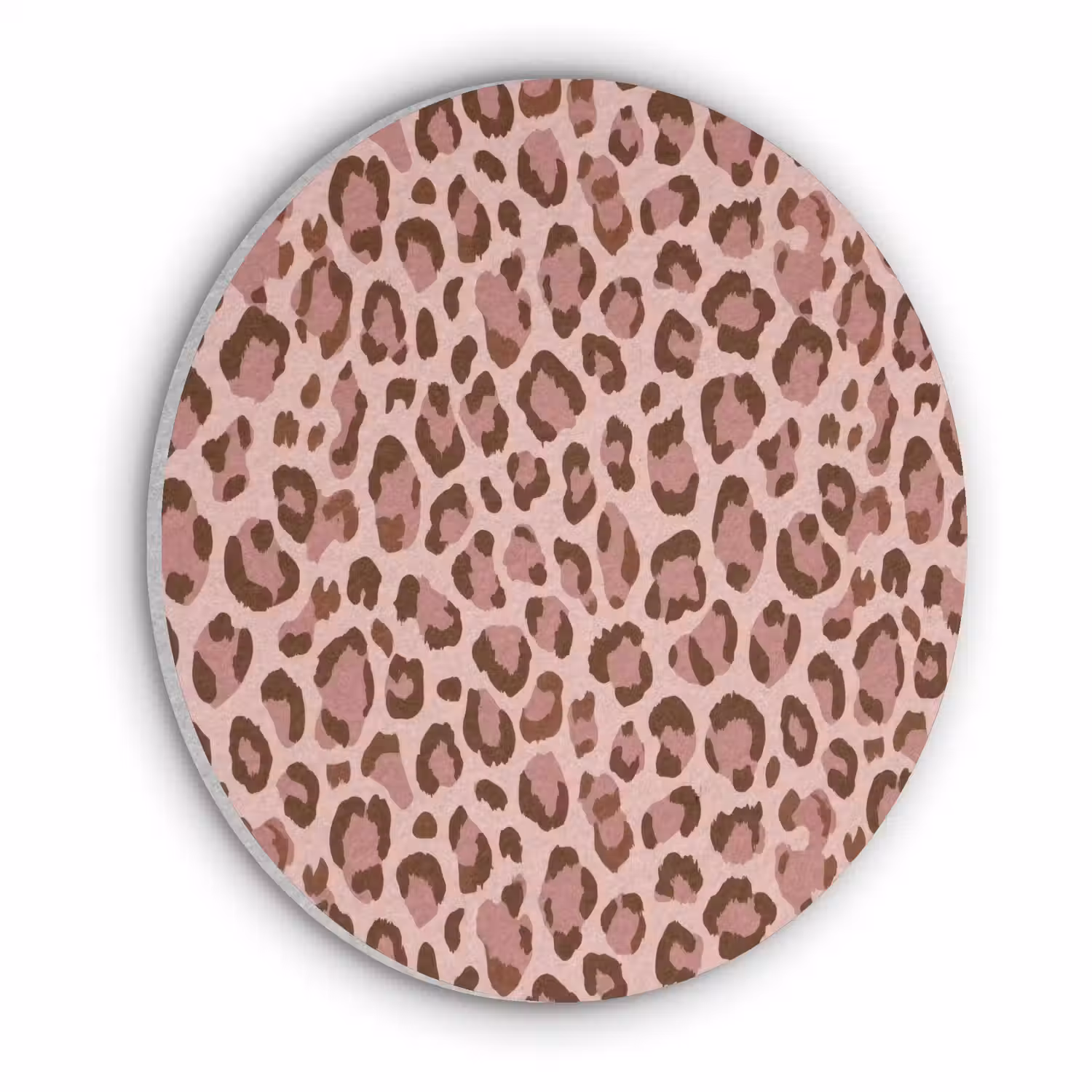 Luipaard - Patroon - Roze Akoestische PET Vilt - Rond klein 838 -3d