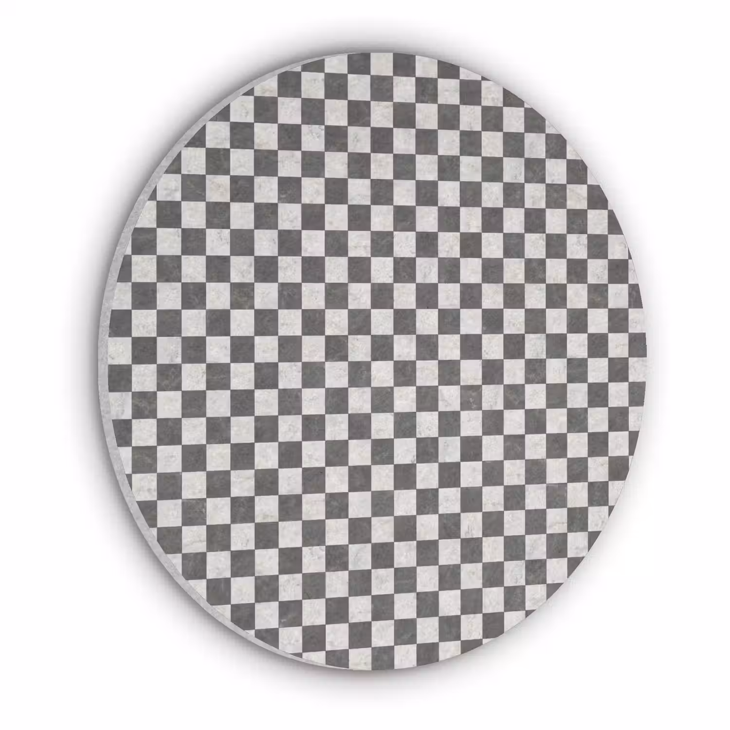 Marmer - Patroon - Grijs Akoestische PET Vilt - Rond klein 838 -3d