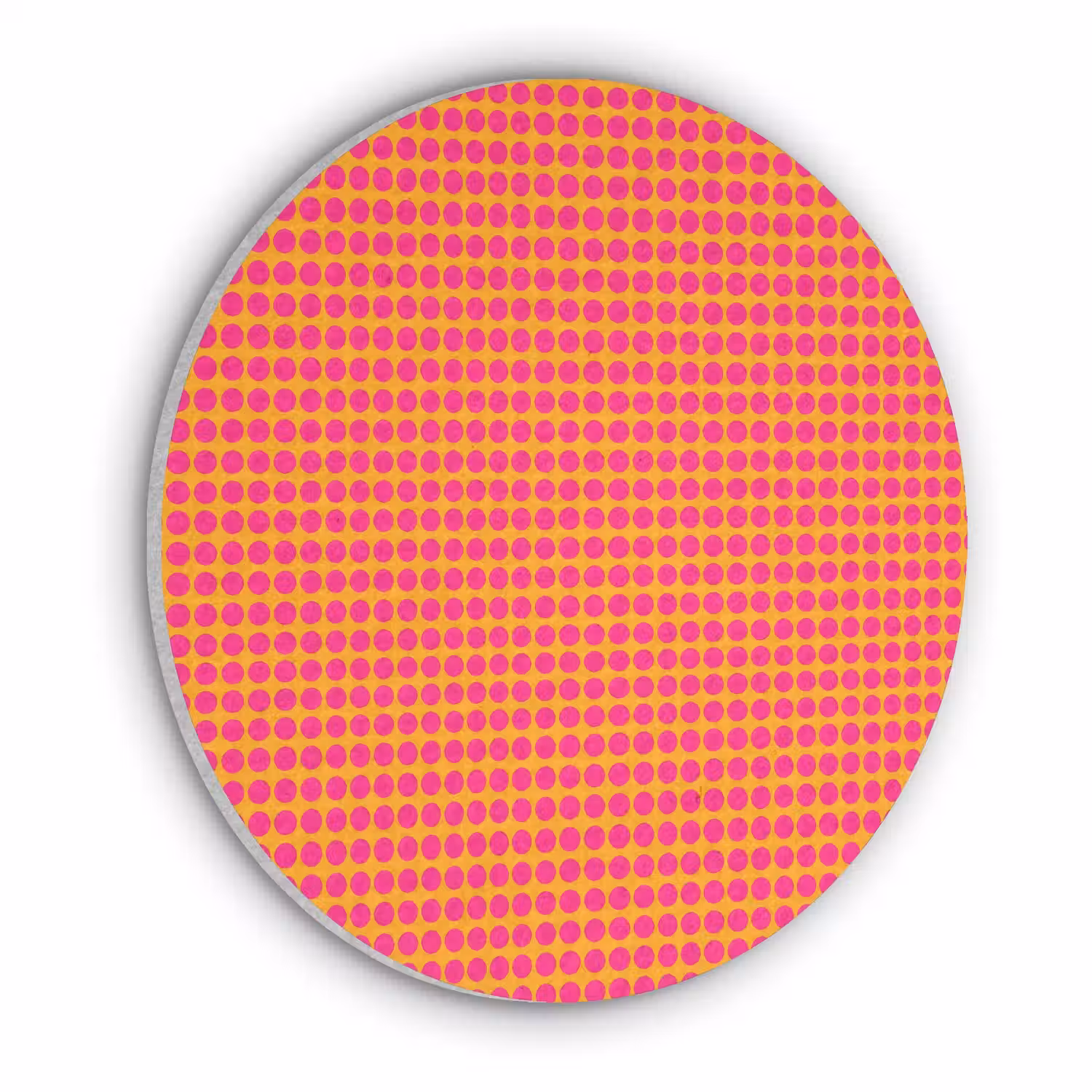 Modern - Stippen - Oranje Akoestische PET Vilt - Rond klein 838 -3d