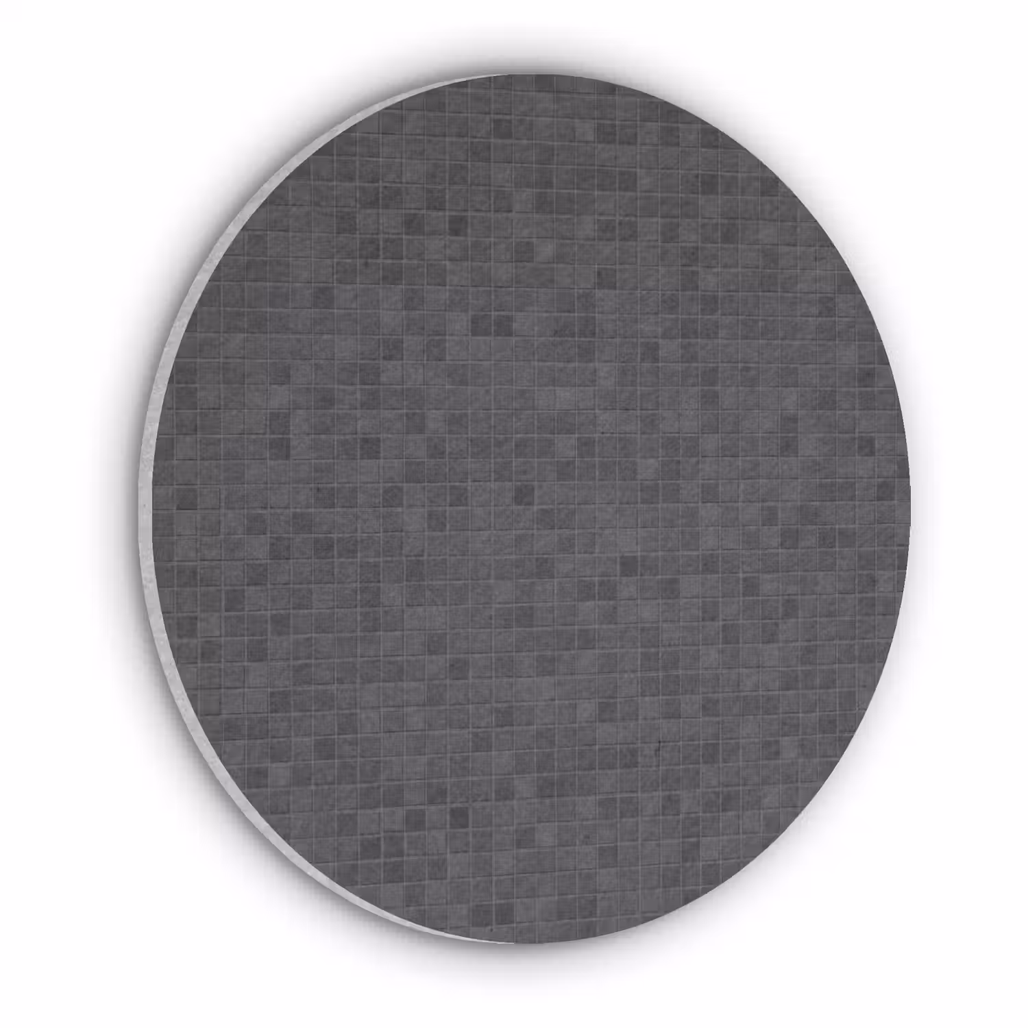 Mozaïek - Patroon - Zwart Akoestische PET Vilt - Rond klein 838 -3d