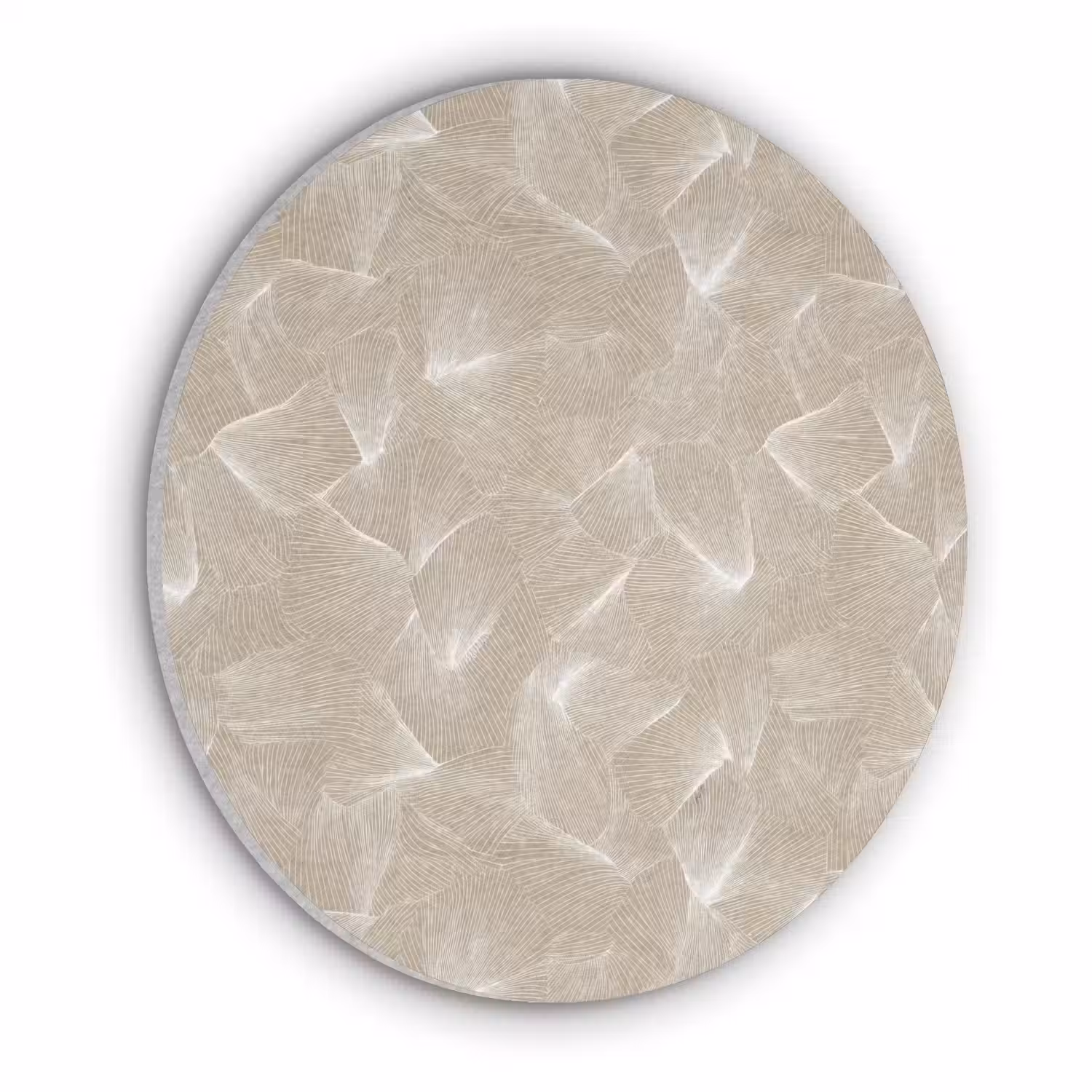 Organisch - Textuur - Beige Akoestische PET Vilt - Rond klein 838 -3d