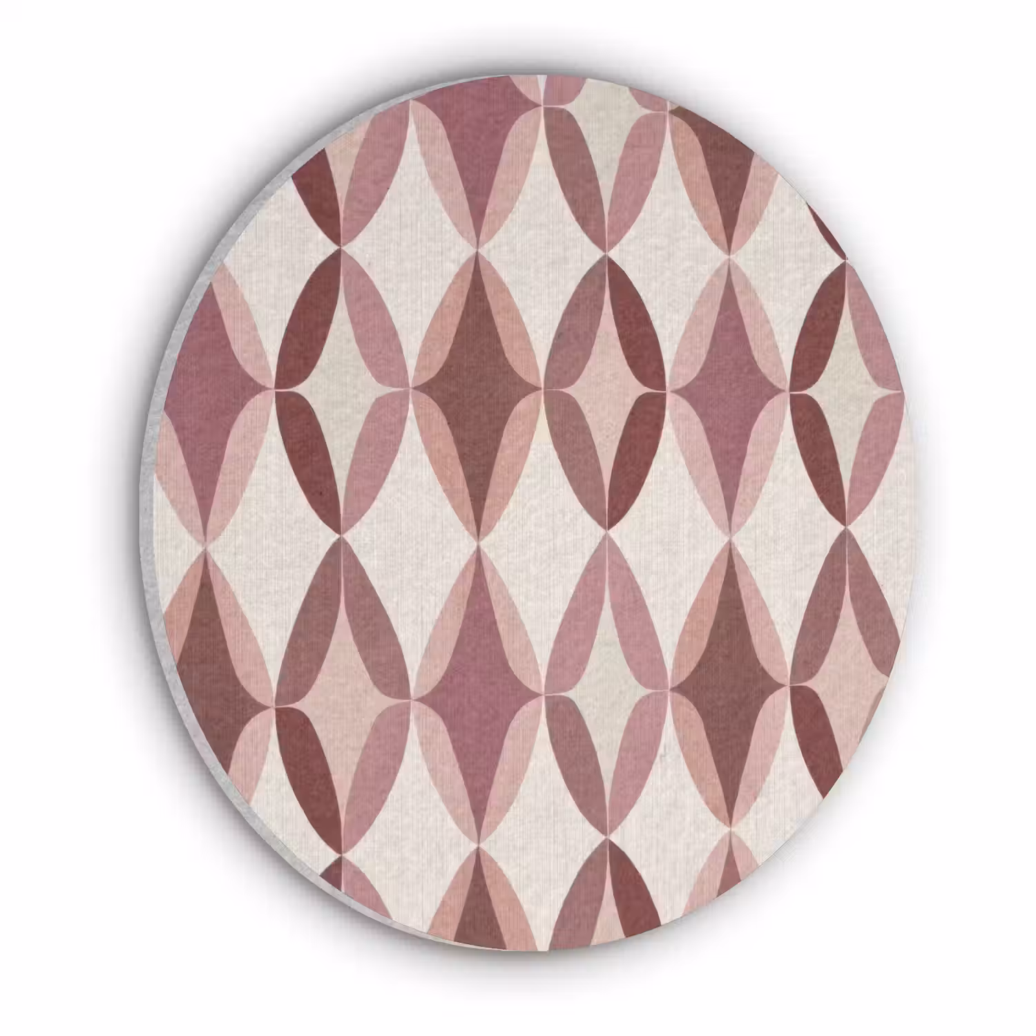 Ovaal - Textuur - Roze Akoestische PET Vilt - Rond klein 838 -3d