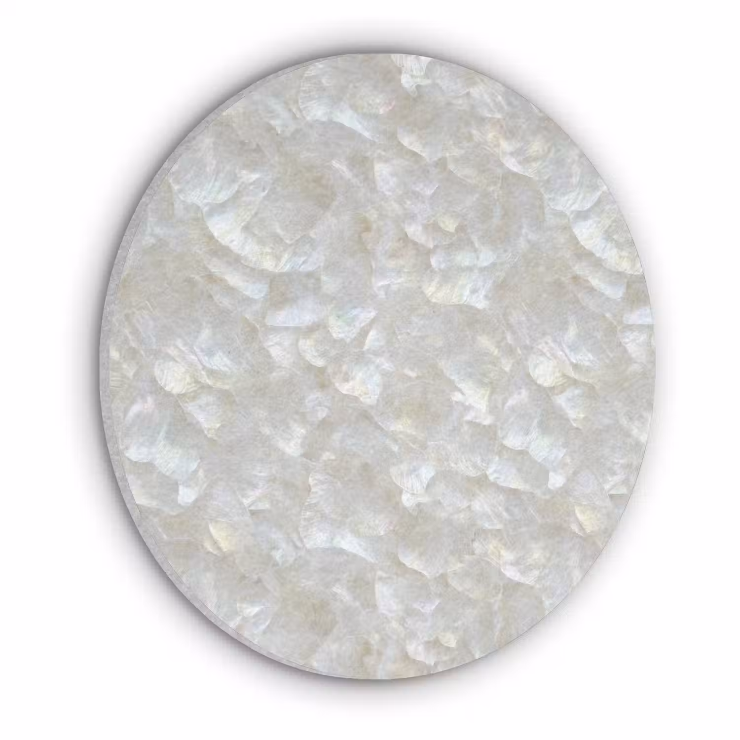Parelmoerglans - Wit - Schelp Akoestische PET Vilt - Rond klein 838 -3d