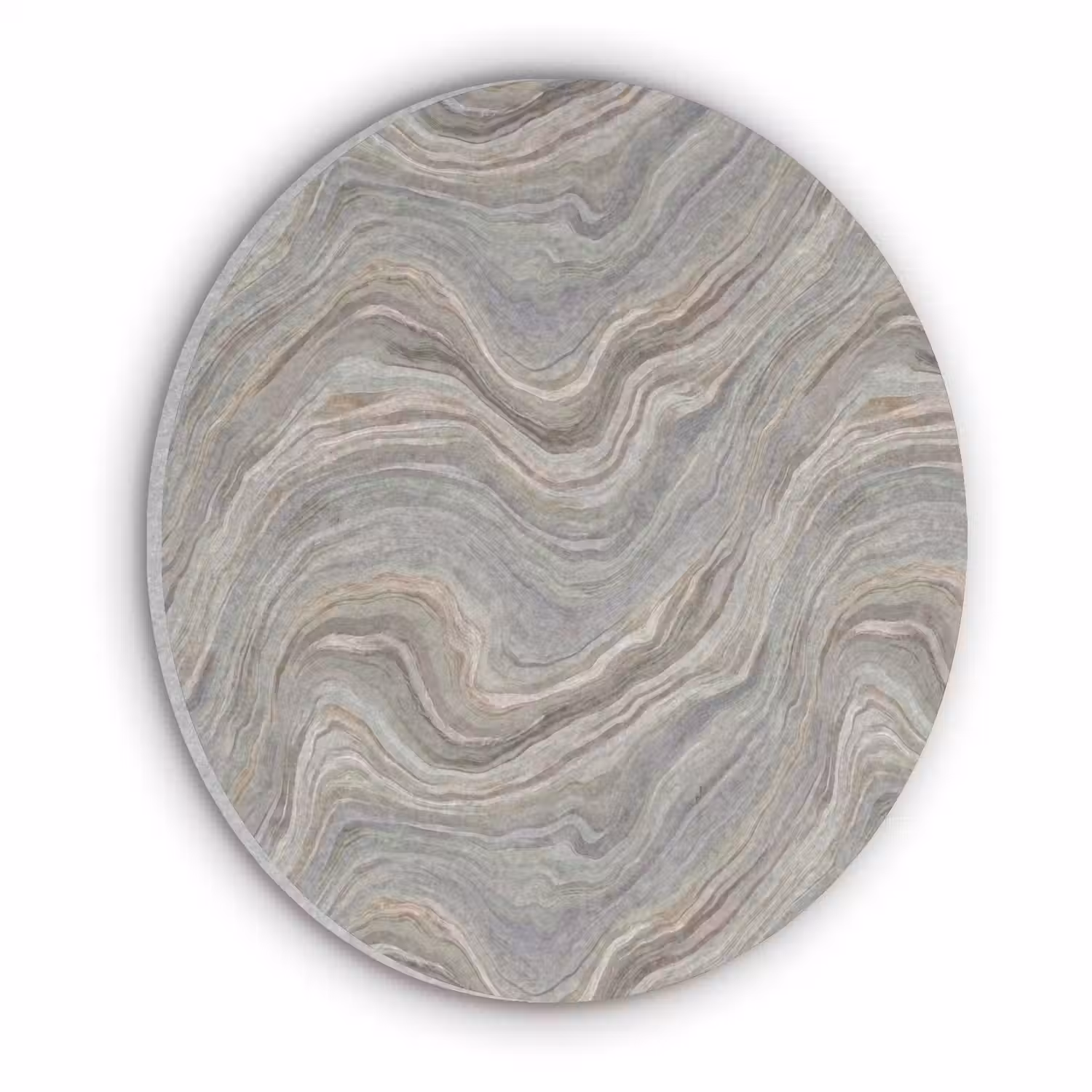 Patroon - Sereen - Paars - Groen Akoestische PET Vilt - Rond klein 838 -3d