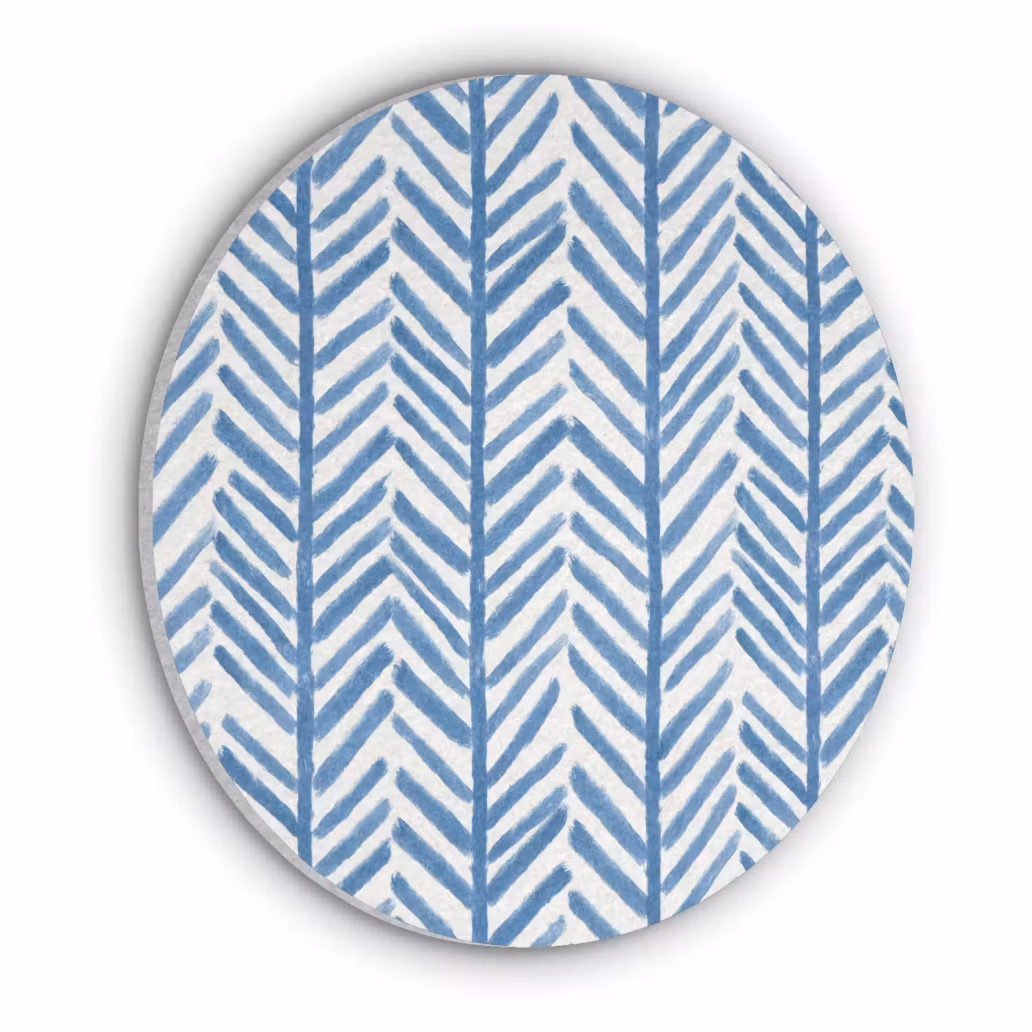 Patroon - Streep - Blauw Akoestische PET Vilt - Rond klein 838 -3d