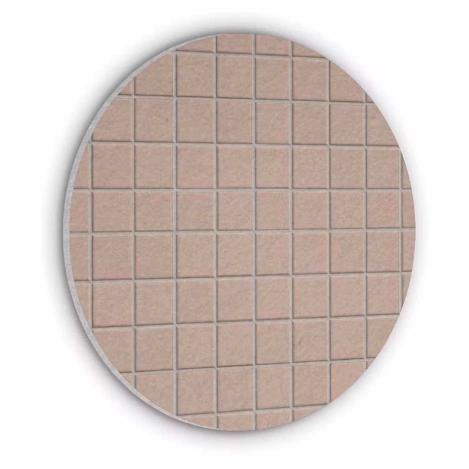 Patroon - Tegel - Oudroze Akoestische PET Vilt - Rond klein 838 -3d