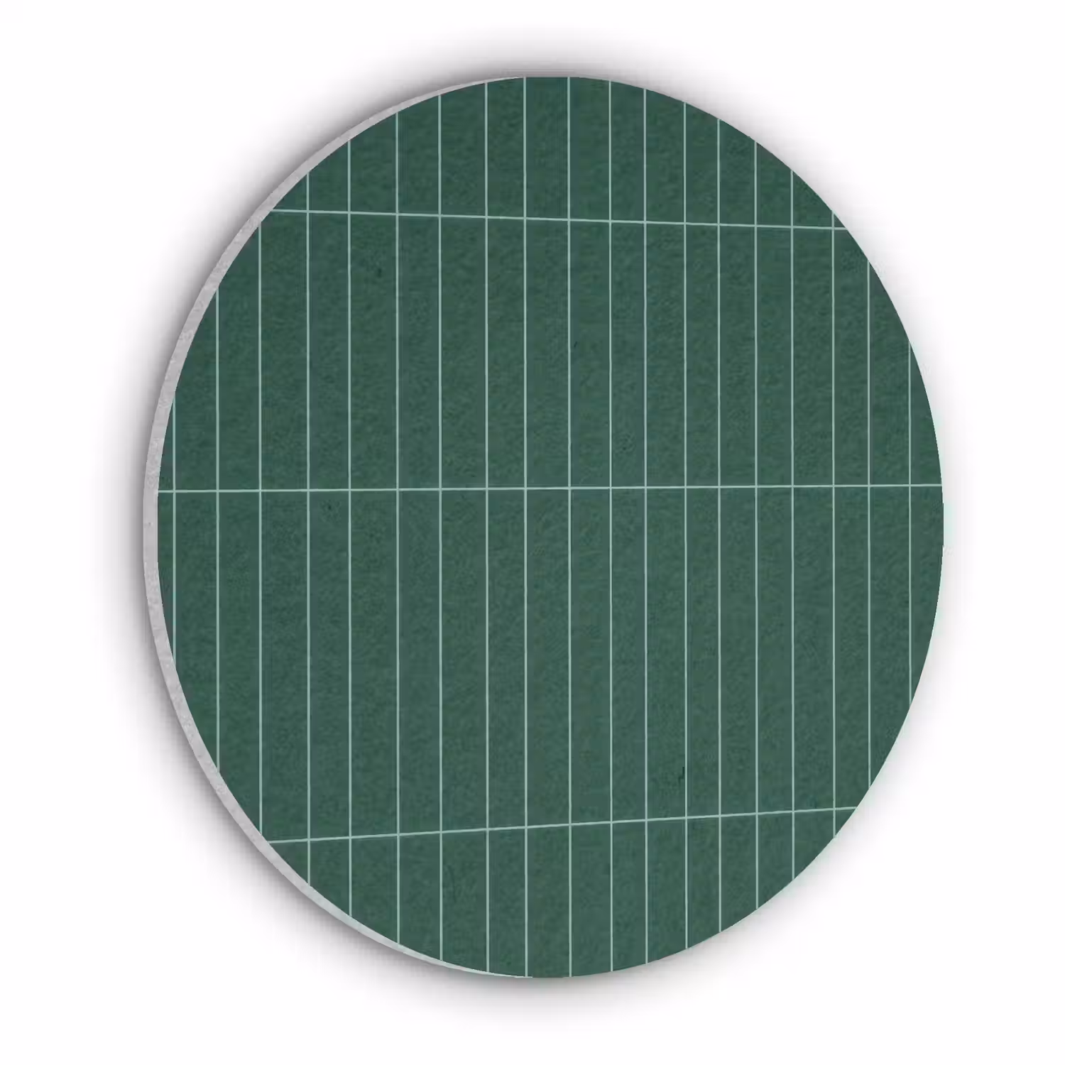 Patroon - Tegels - Donkergroen Akoestische PET Vilt - Rond klein 838 -3d