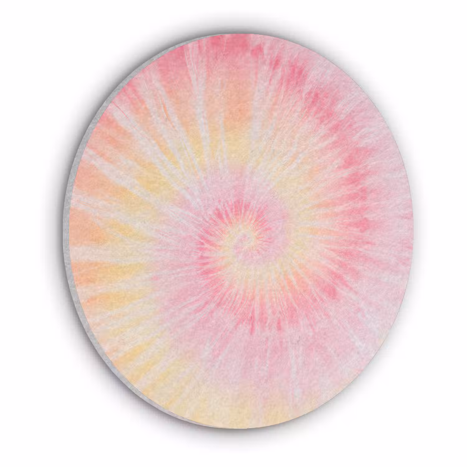 Patroon - Tie Dye - Pasteltinten - Roze Akoestische PET Vilt - Rond klein -3d