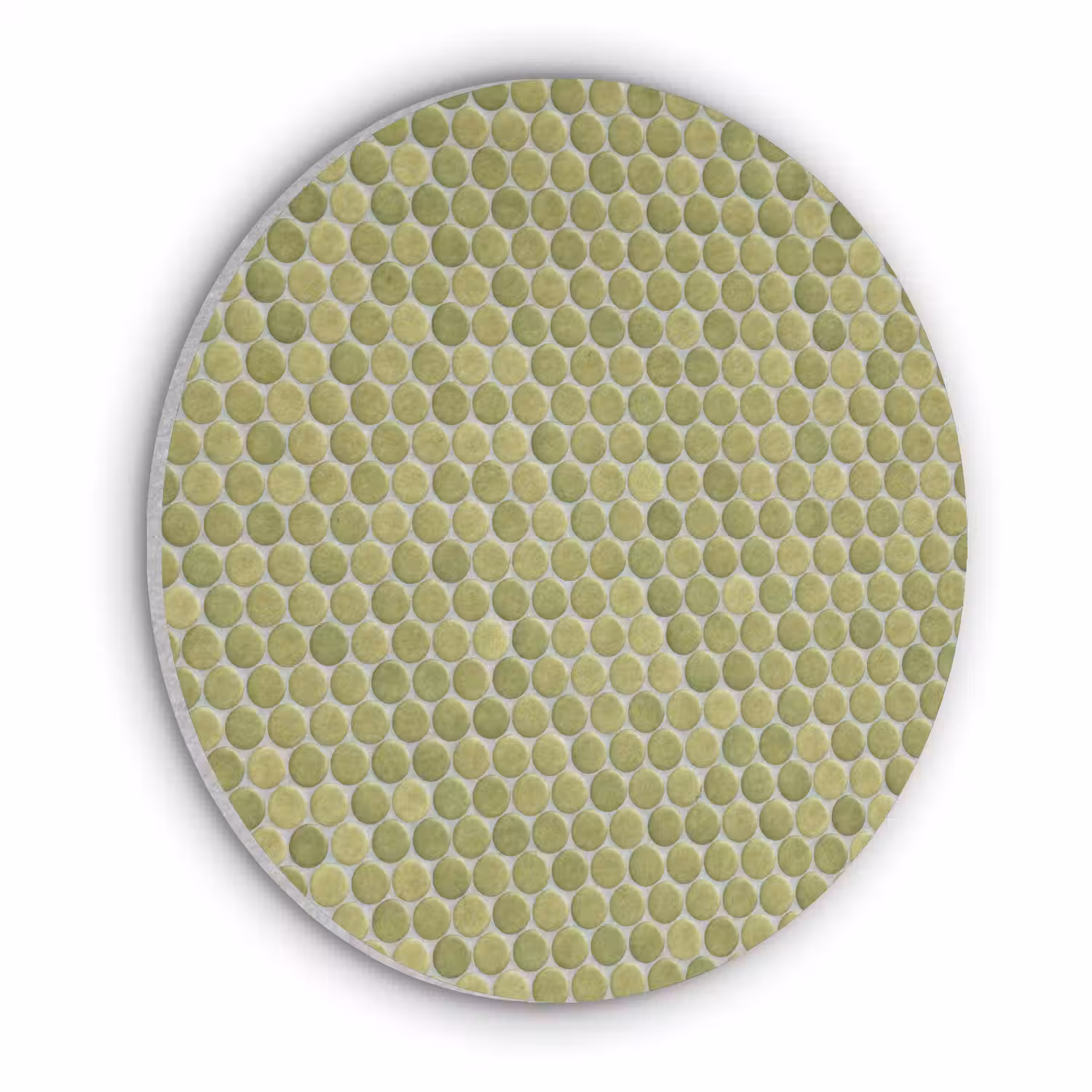 Penny - Mozaïek - Olijfgroen Akoestische PET Vilt - Rond klein 838 -3d