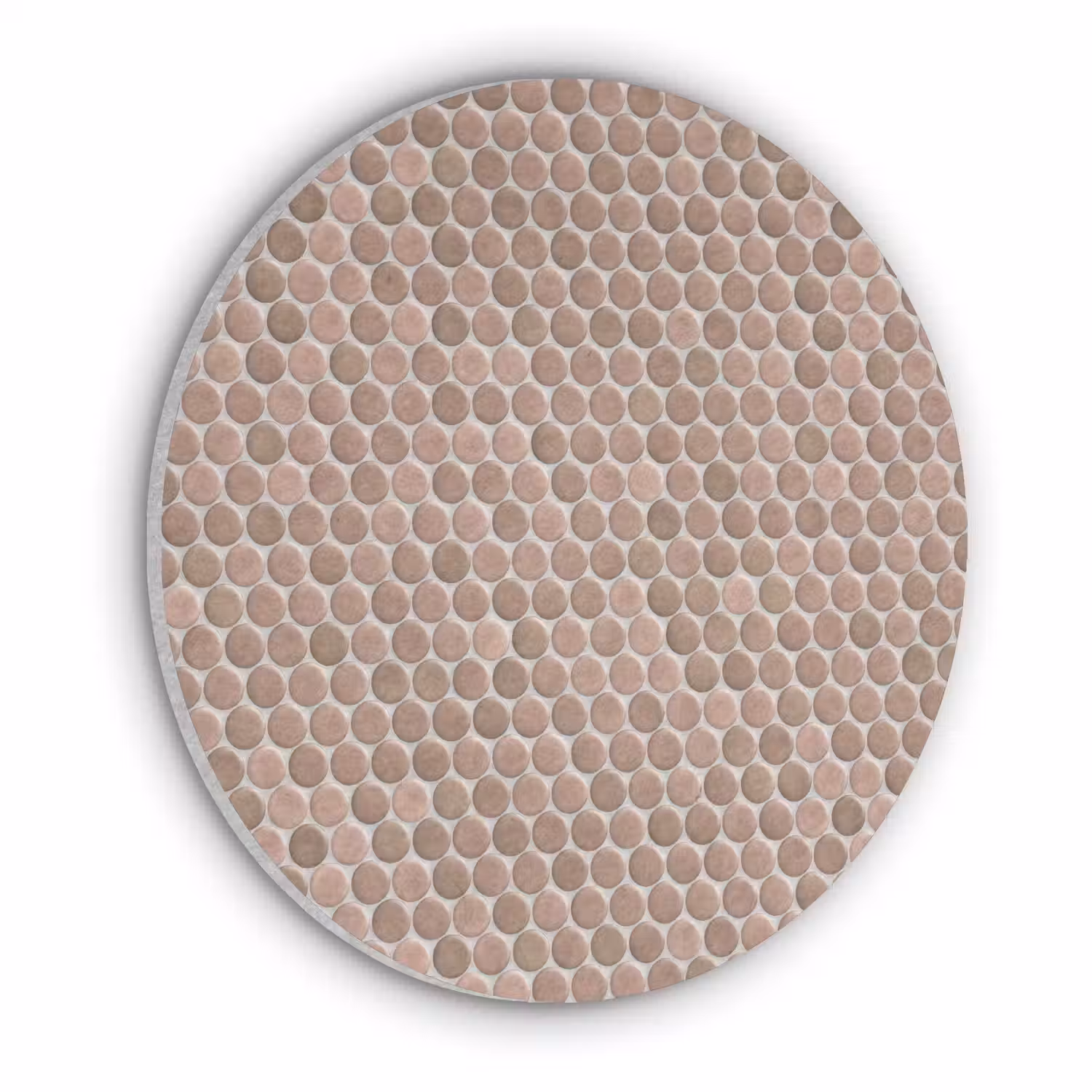 Penny - Mozaïek - Oudroze - Terracotta Akoestische PET Vilt - Rond klein 838 -3d