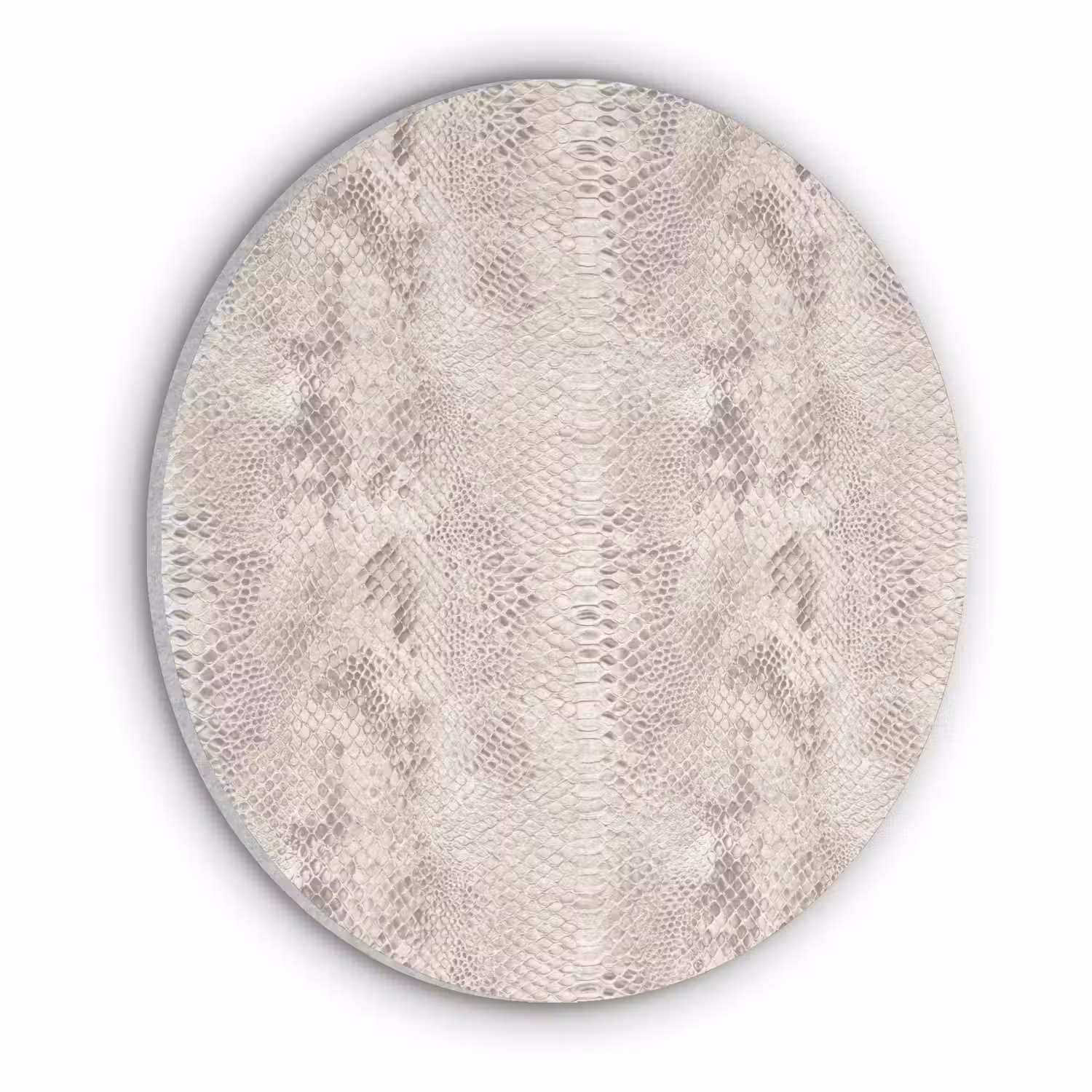 Slang - Patroon - Beige Akoestische PET Vilt - Rond klein 838 -3d