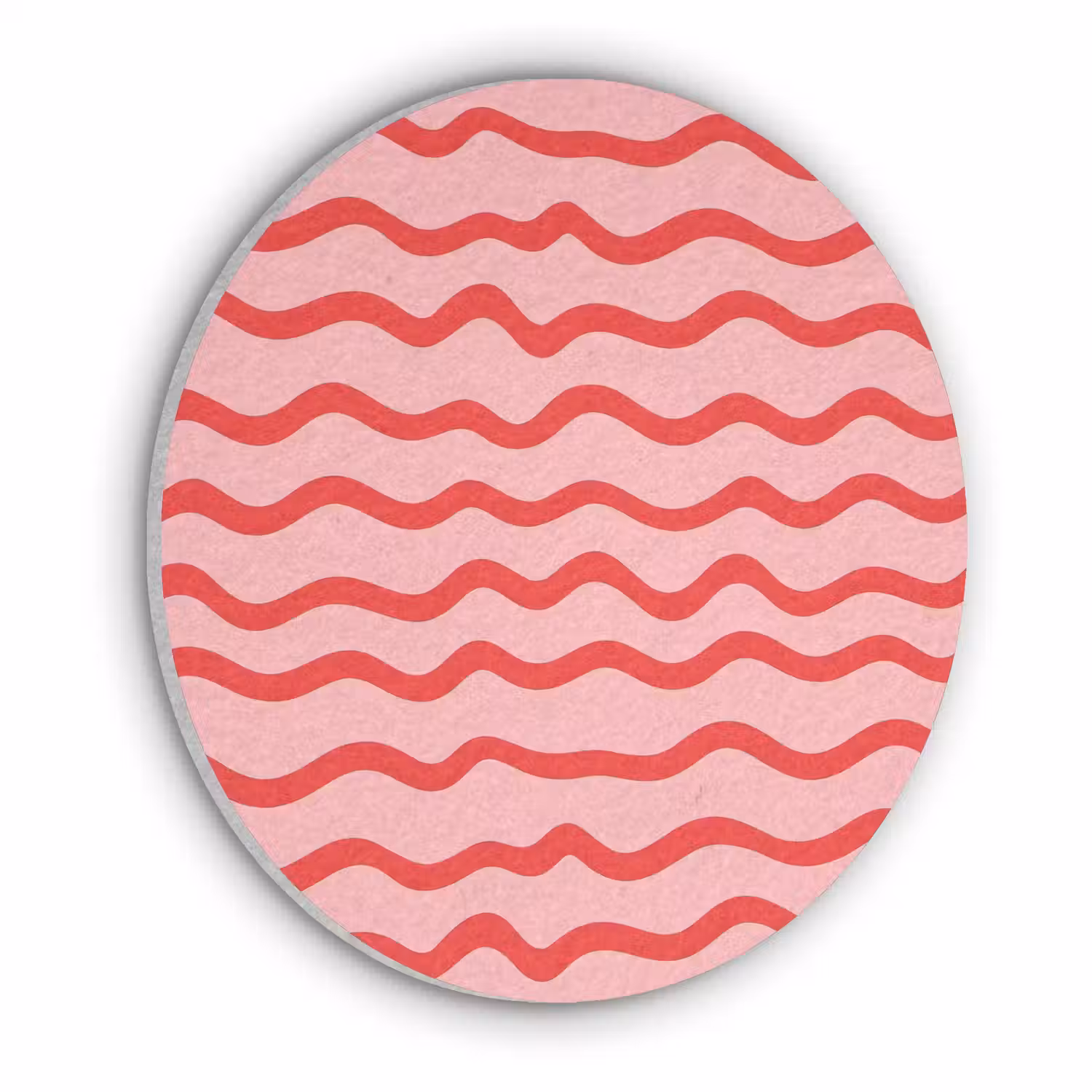 Speels - Patroon - Rood Akoestische PET Vilt - Rond klein 838 -3d