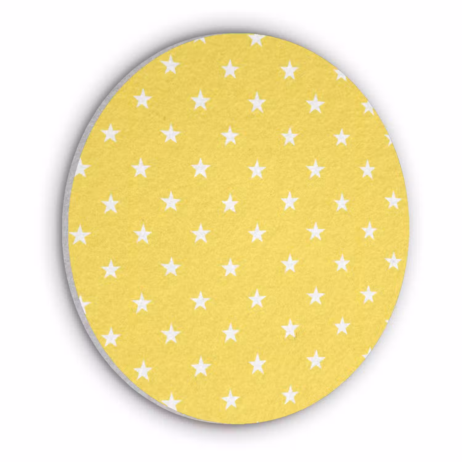 Sterren - Patroon - Minimalistisch - Geel Akoestische PET Vilt - Rond klein 838 -3d