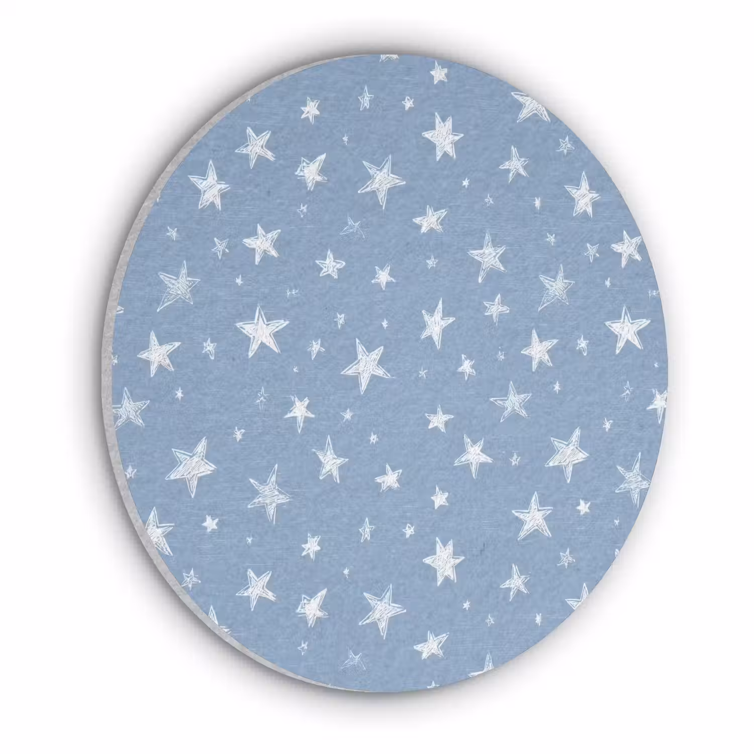 Sterretjes - Patroon - Blauw Akoestische PET Vilt - Rond klein 838 -3d