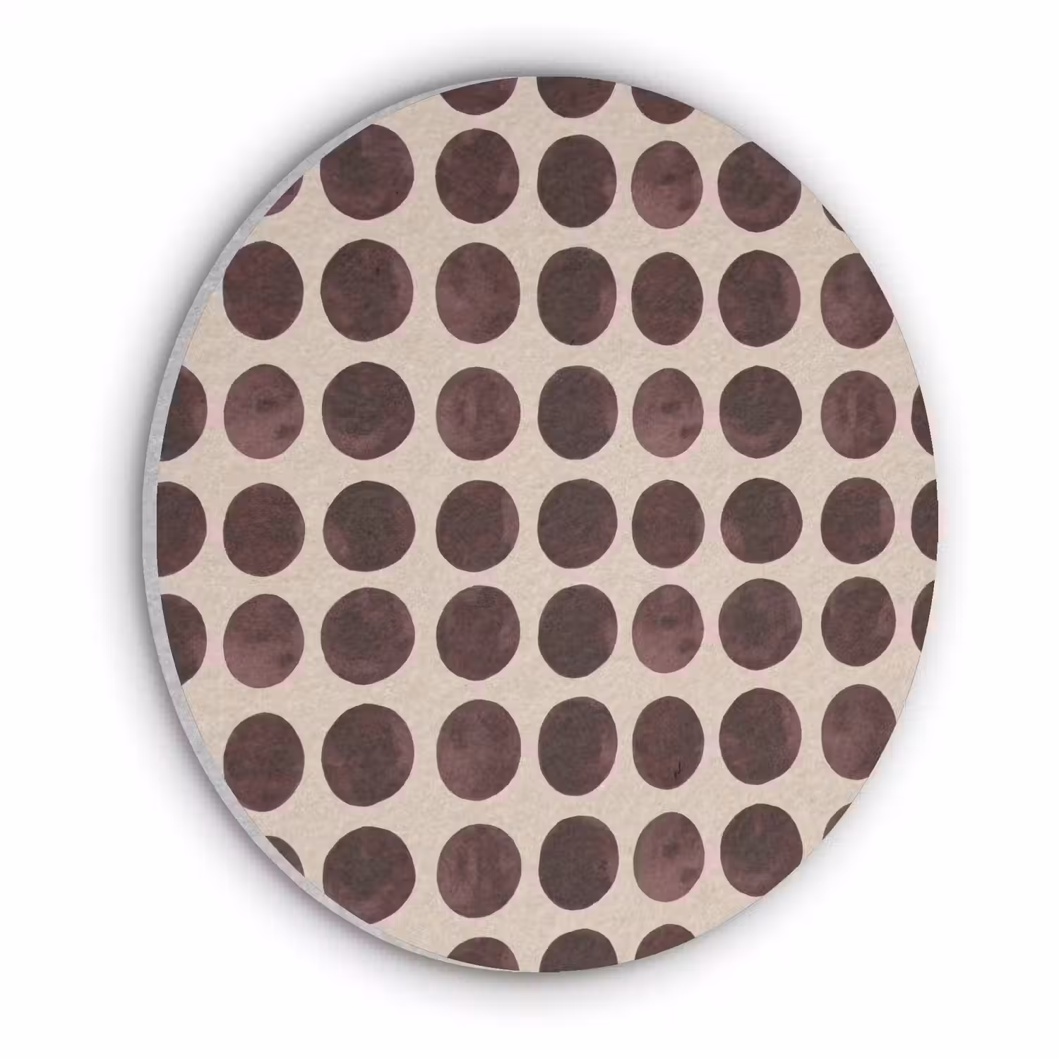 Stippen - Patroon - Bruin Akoestische PET Vilt - Rond klein 838 -3d