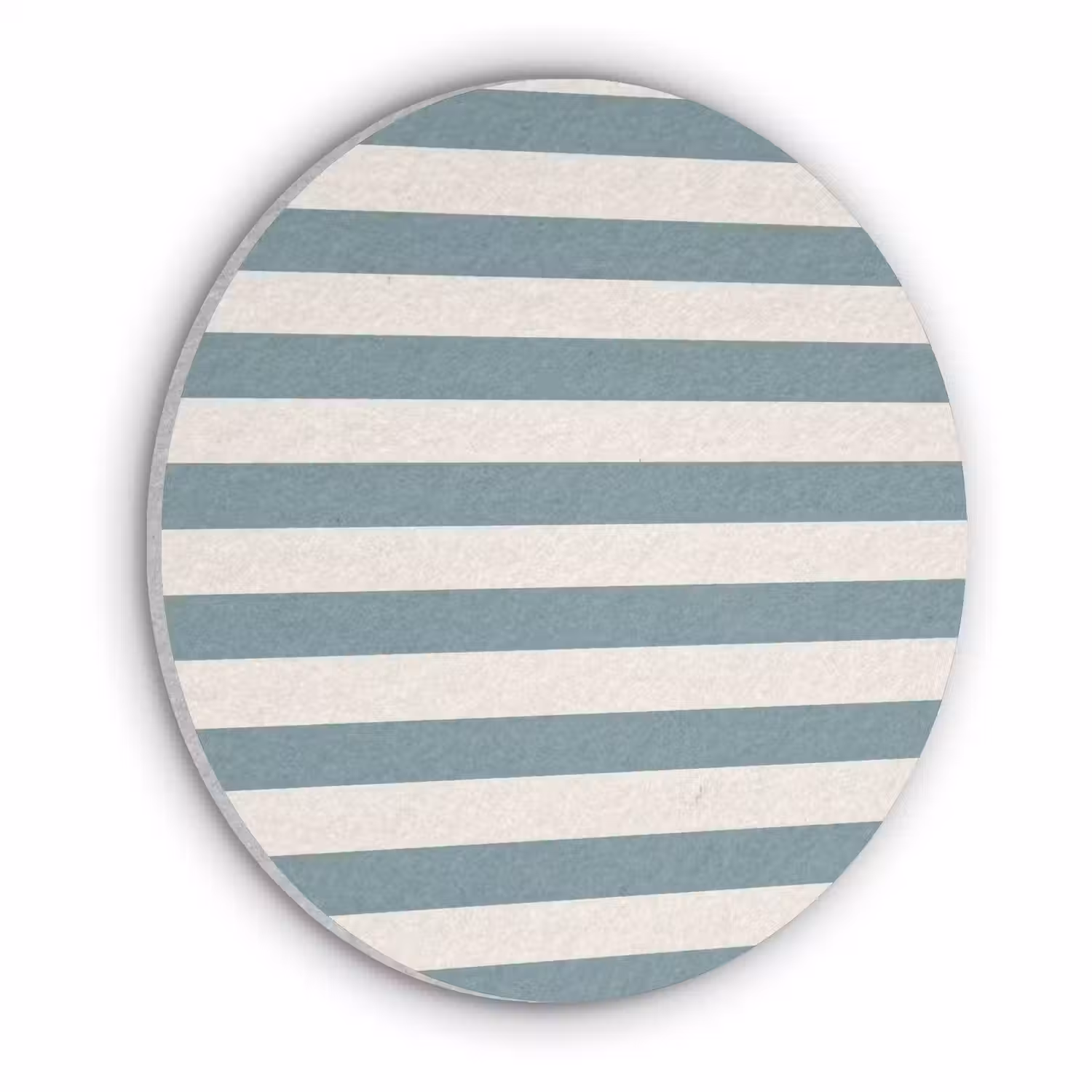 Strepen - Modern - Blauw Akoestische PET Vilt - Rond klein 838 -3d