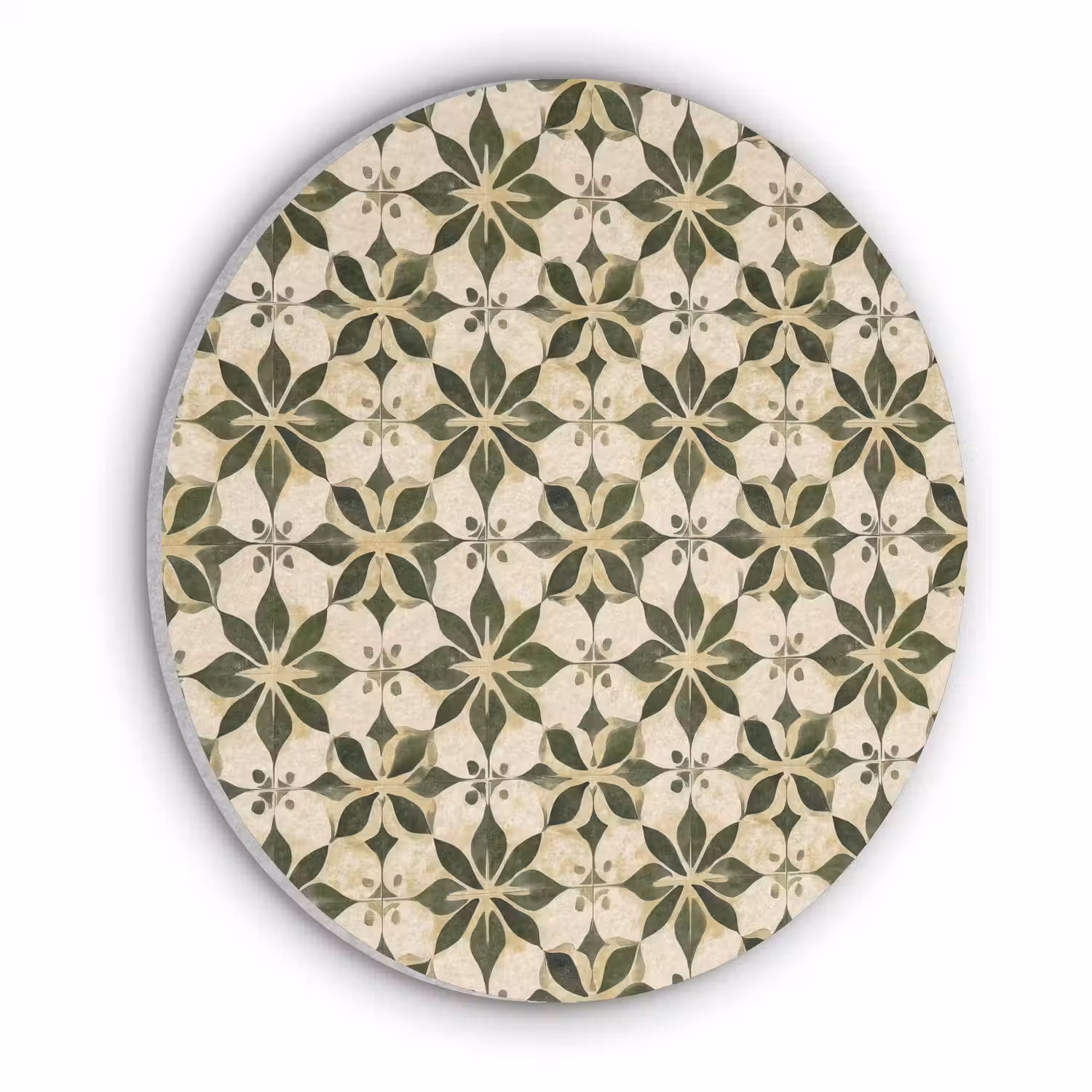 Tegel - Dessin - Groen Akoestische PET Vilt - Rond klein 838 -3d