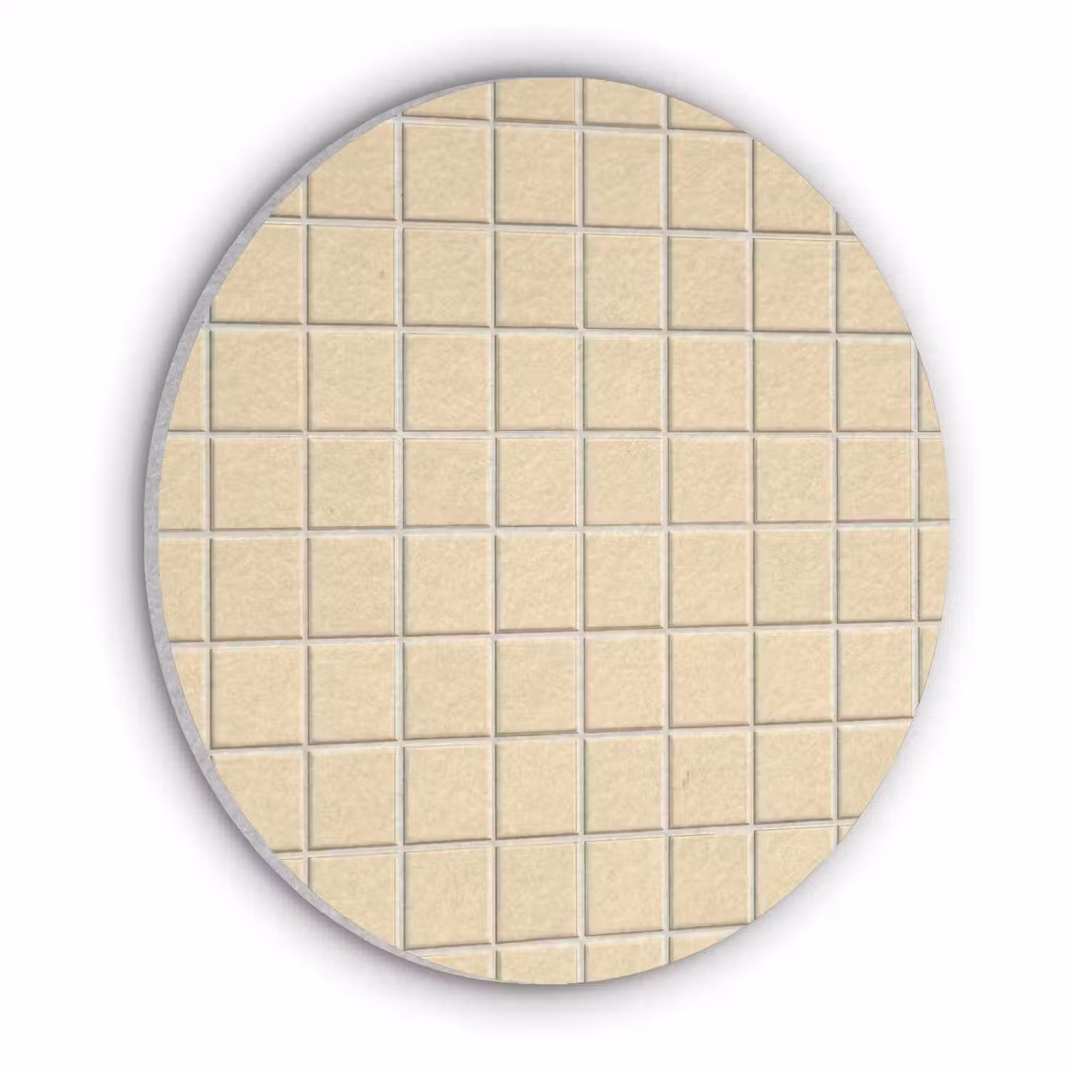 Tegels - Patroon - Crème Akoestische PET Vilt - Rond klein 838 -3d