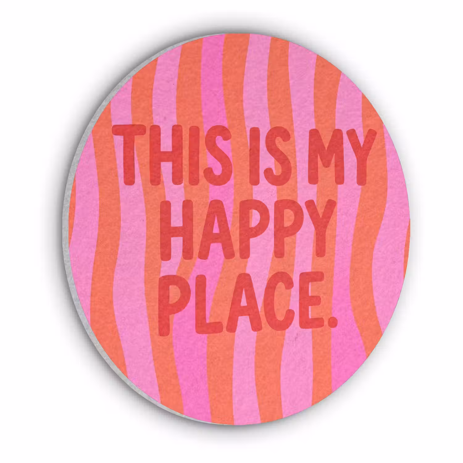 Tekst - Modern - Kleurrijk Akoestische PET Vilt - Rond klein -3d