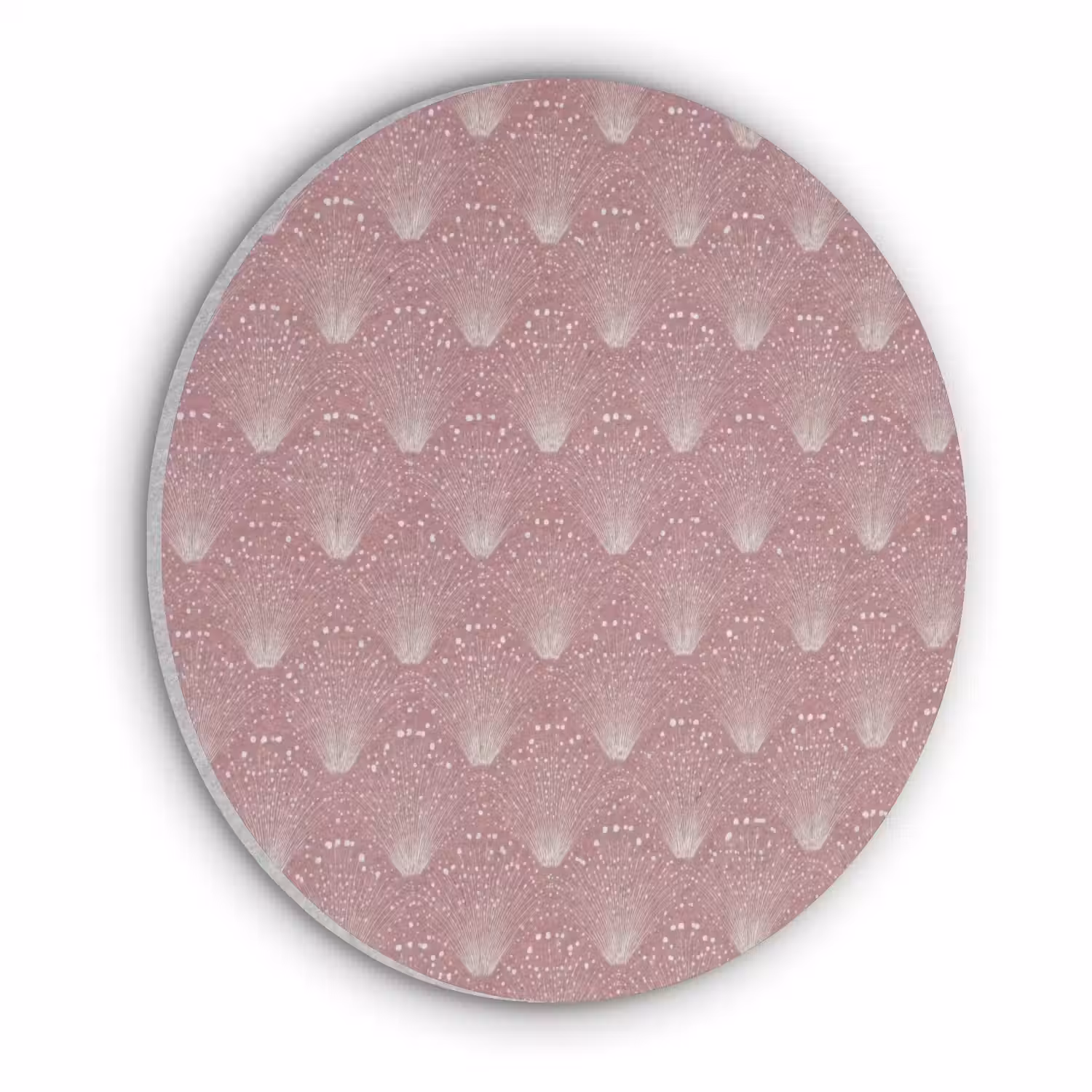 Trendy - Patroon - Roze Akoestische PET Vilt - Rond klein 838 -3d
