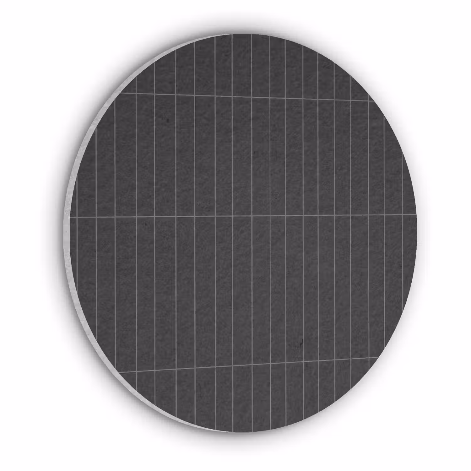 Verticaal - Wandtegel - Mat - Zwart Akoestische PET Vilt - Rond klein 838 -3d