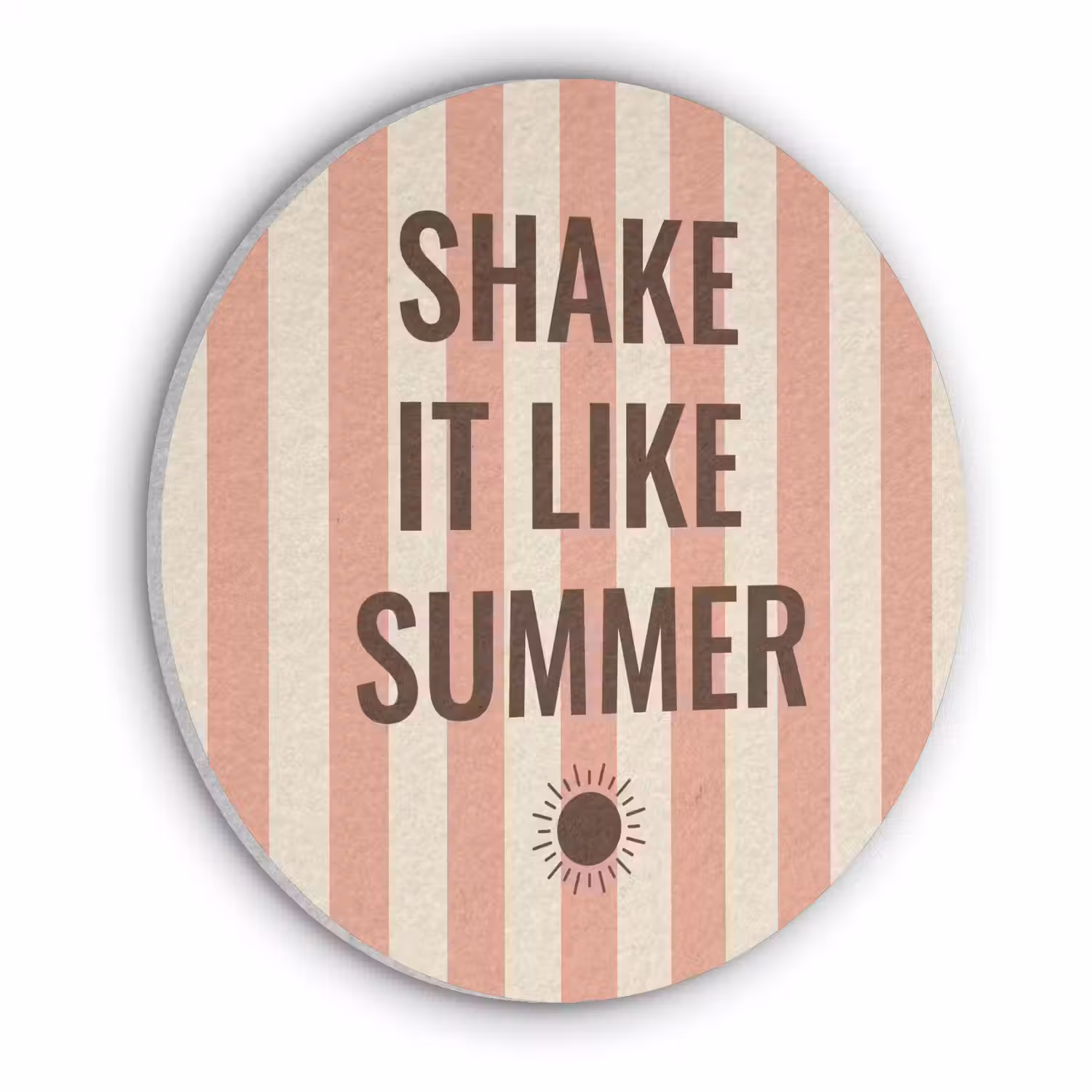 Zomer - Quote - Strepen Akoestische PET Vilt - Rond klein -3d