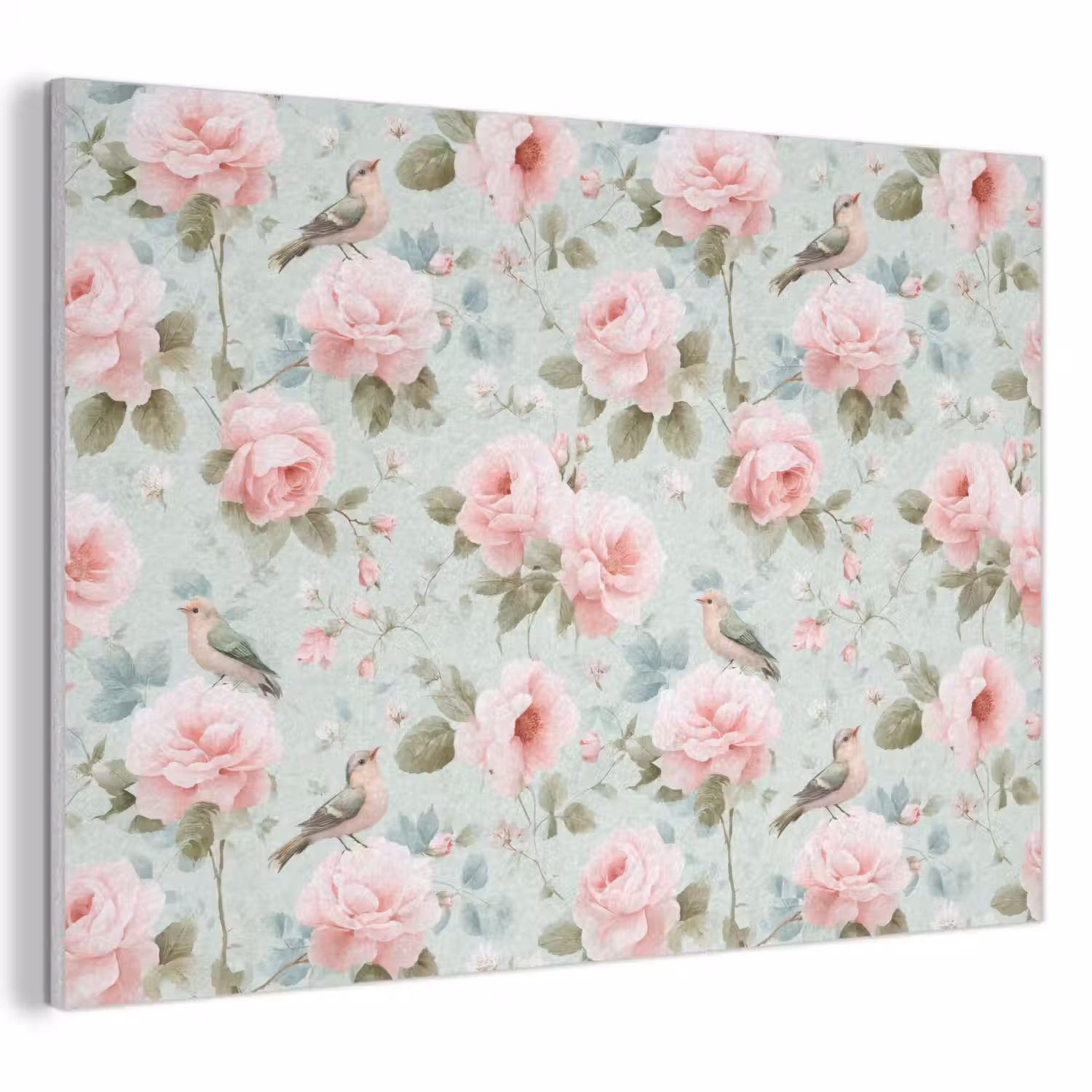Rozen - Vogels - Pastel - Kleurrijk PET vilt klein 837 -3d