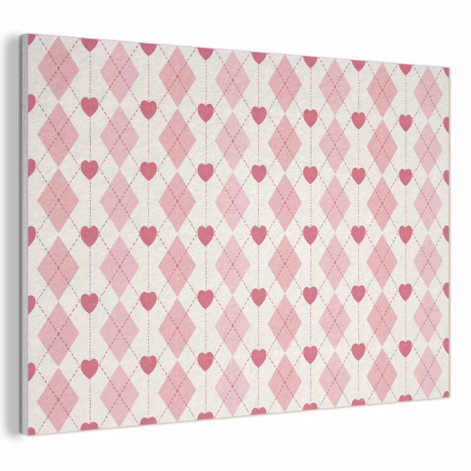 Ruiten - Klassiek - Roze - Wit PET vilt klein 837 -3d