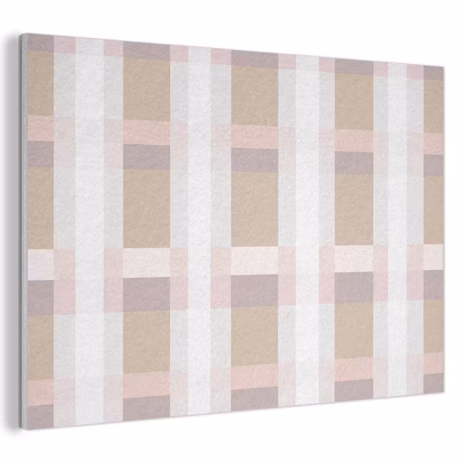 Ruitpatroon - Aardetinten - Minimalistisch PET vilt klein 837 -3d