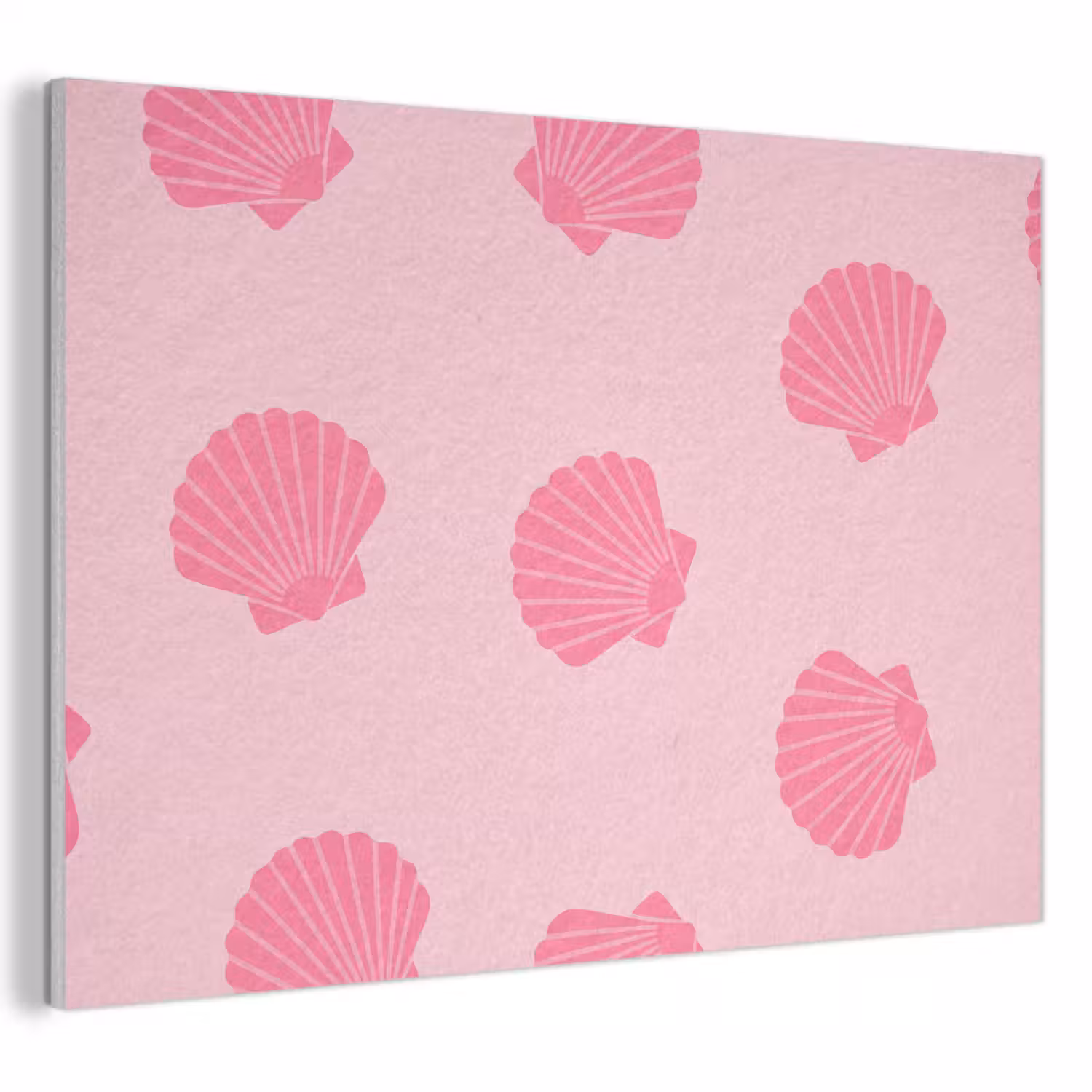 Schelp - Patroon - Zee - Modern - Roze PET vilt klein -3d